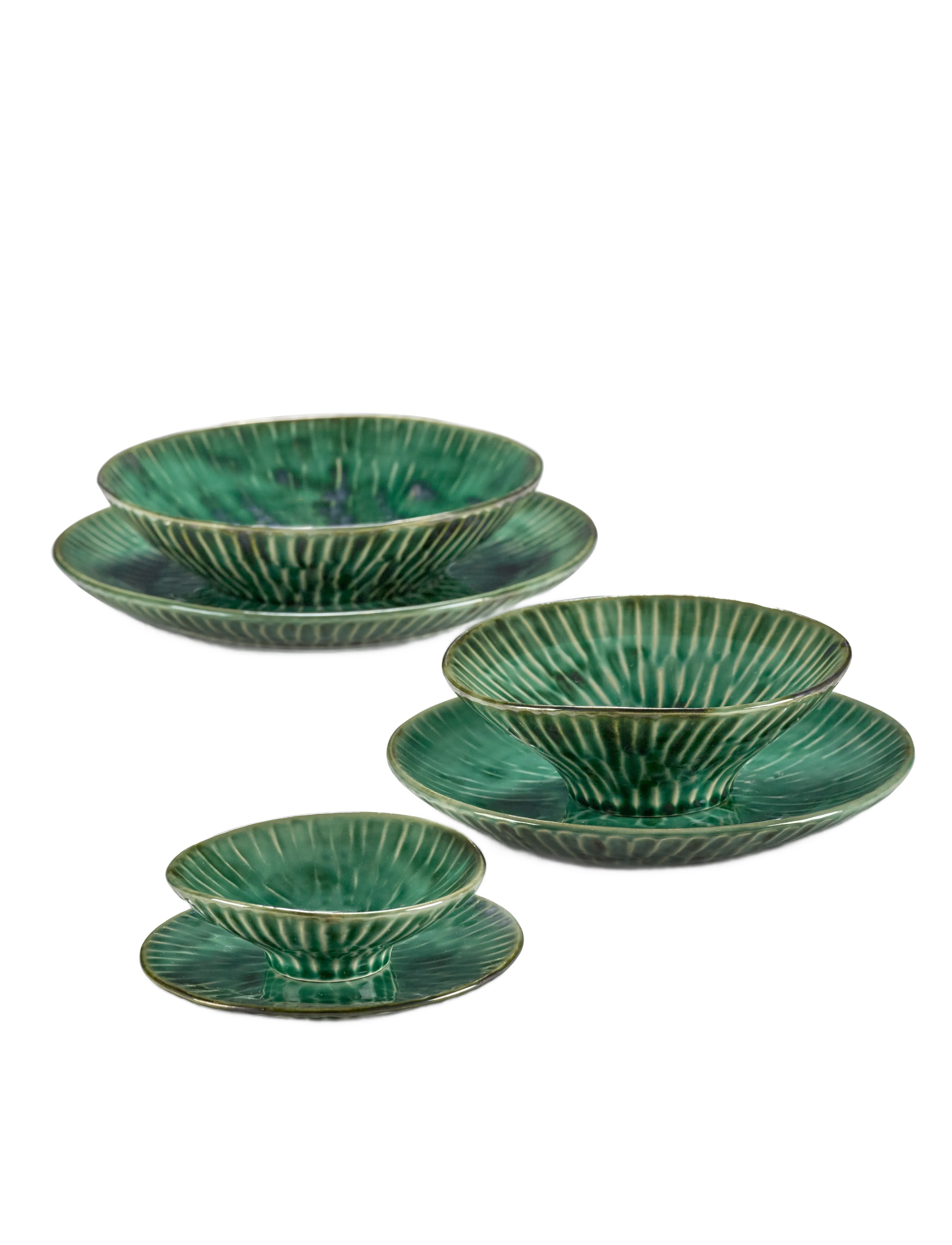 Serax Plate M Green Verde Lanza Set/2, Ø 22 cm, Plates, Grün - Dinner Homeware
