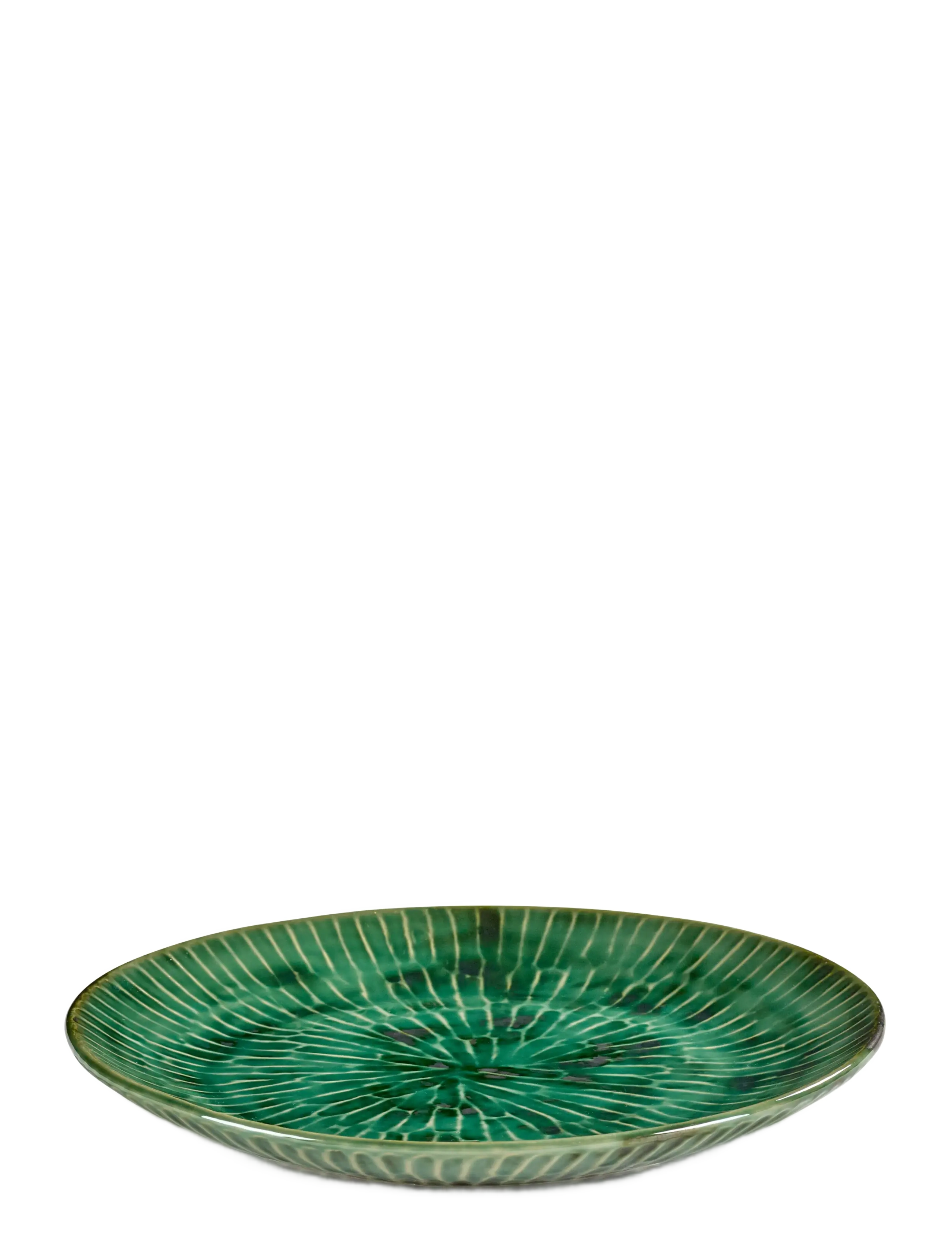 PLATE L GREEN VERDE LANZA SET/2 - GREEN