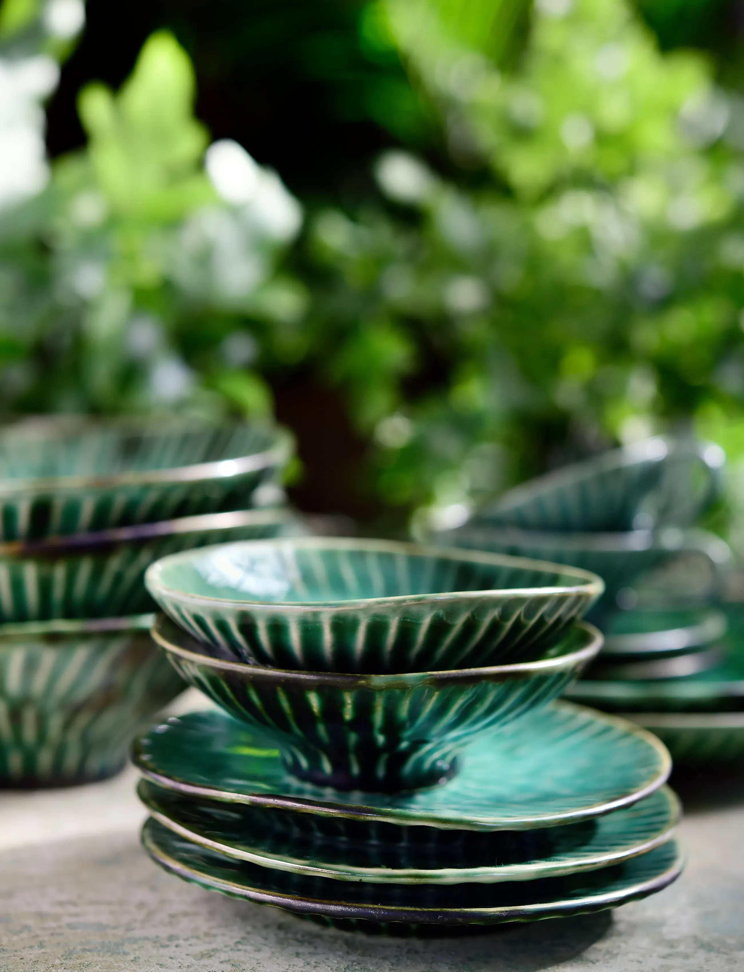Serax Salad Bowl Green Verde Lanza, Ø 30 cm, Bowls & Serving Dishes, Grün - Bowls, Homeware