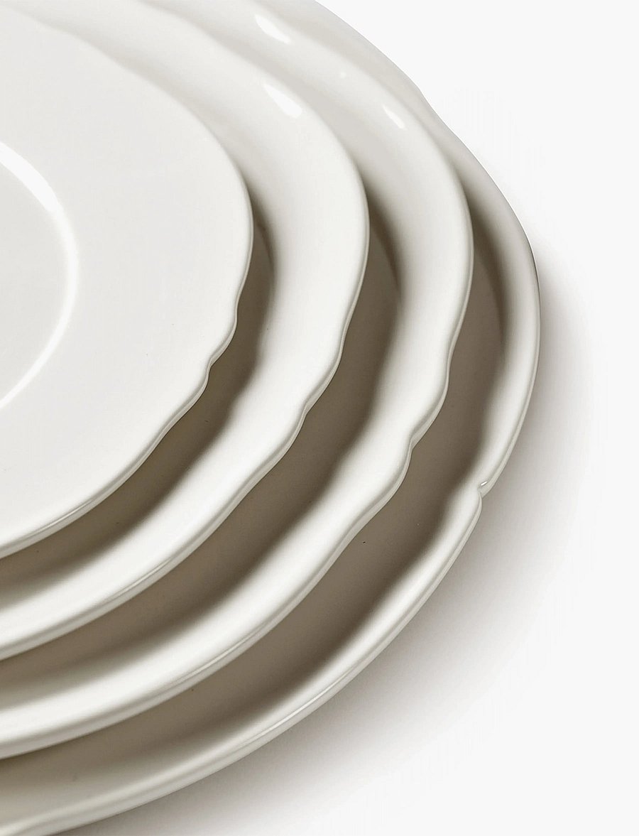 Serax - PLATE S WHITE SILHOUETTE set/4 - white - 5