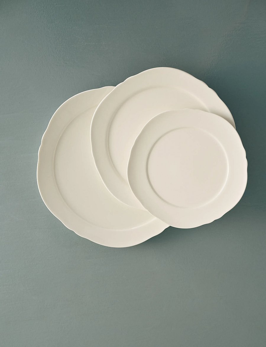 Serax - PLATE L WHITE SILHOUETTE set/4 - speiseteller - white - 0