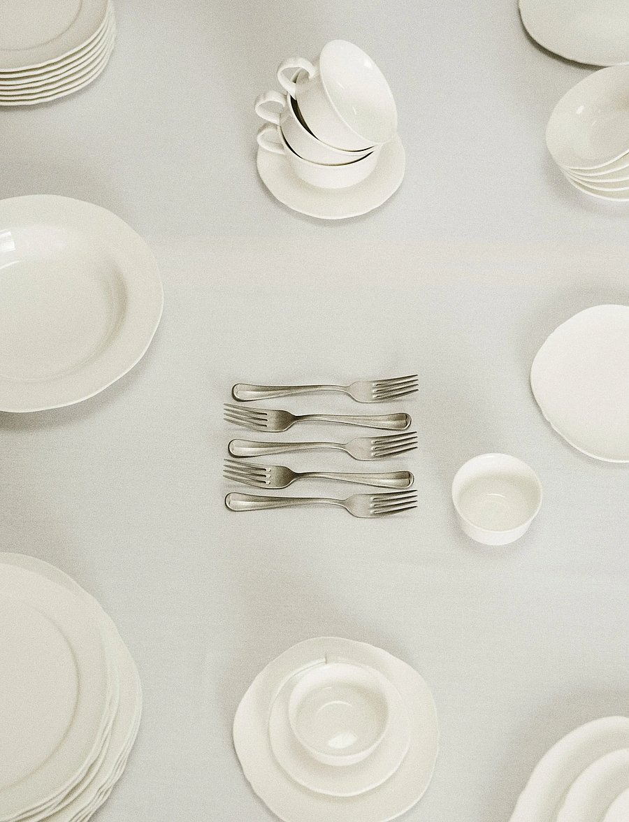 Serax - PLATE L WHITE SILHOUETTE set/4 - speiseteller - white - 3