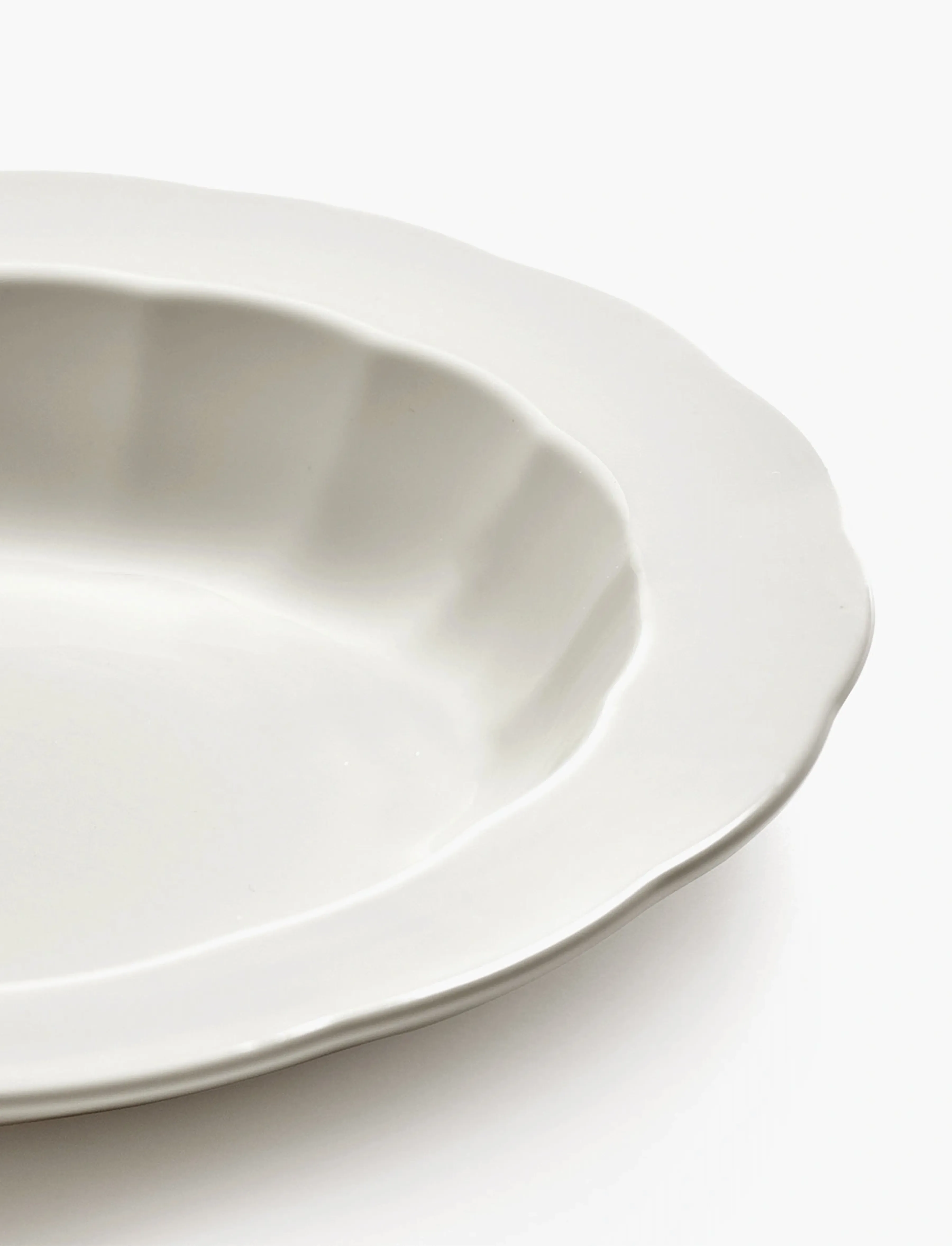 Serax - HIGH PLATE M WHITE SILHOUETTE set/4 - white - 3