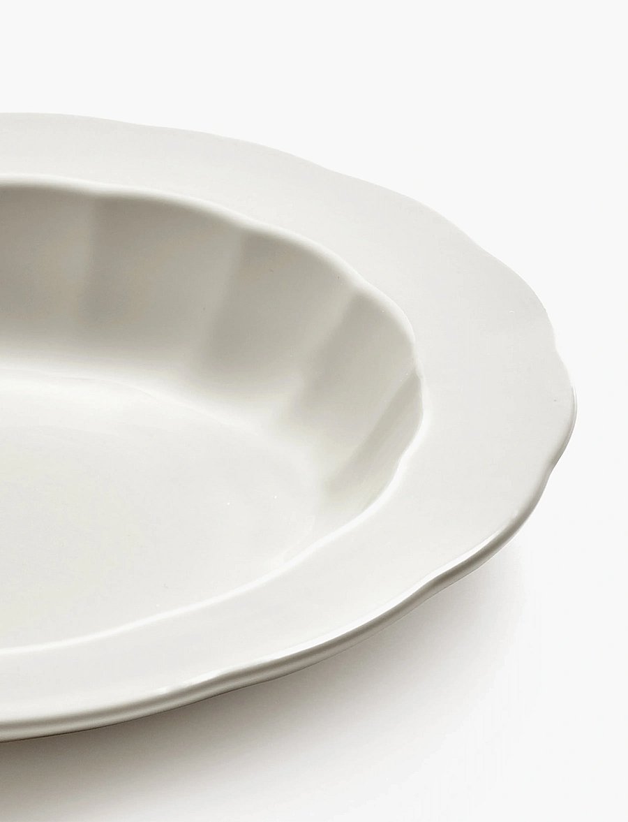 Serax - HIGH PLATE M WHITE SILHOUETTE set/4 - white - 3