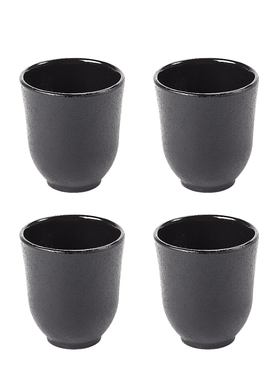 Serax - CUP CAST-IRON INKU BY SERGIO HERMAN SET/4 - kaffetassen - black - 0