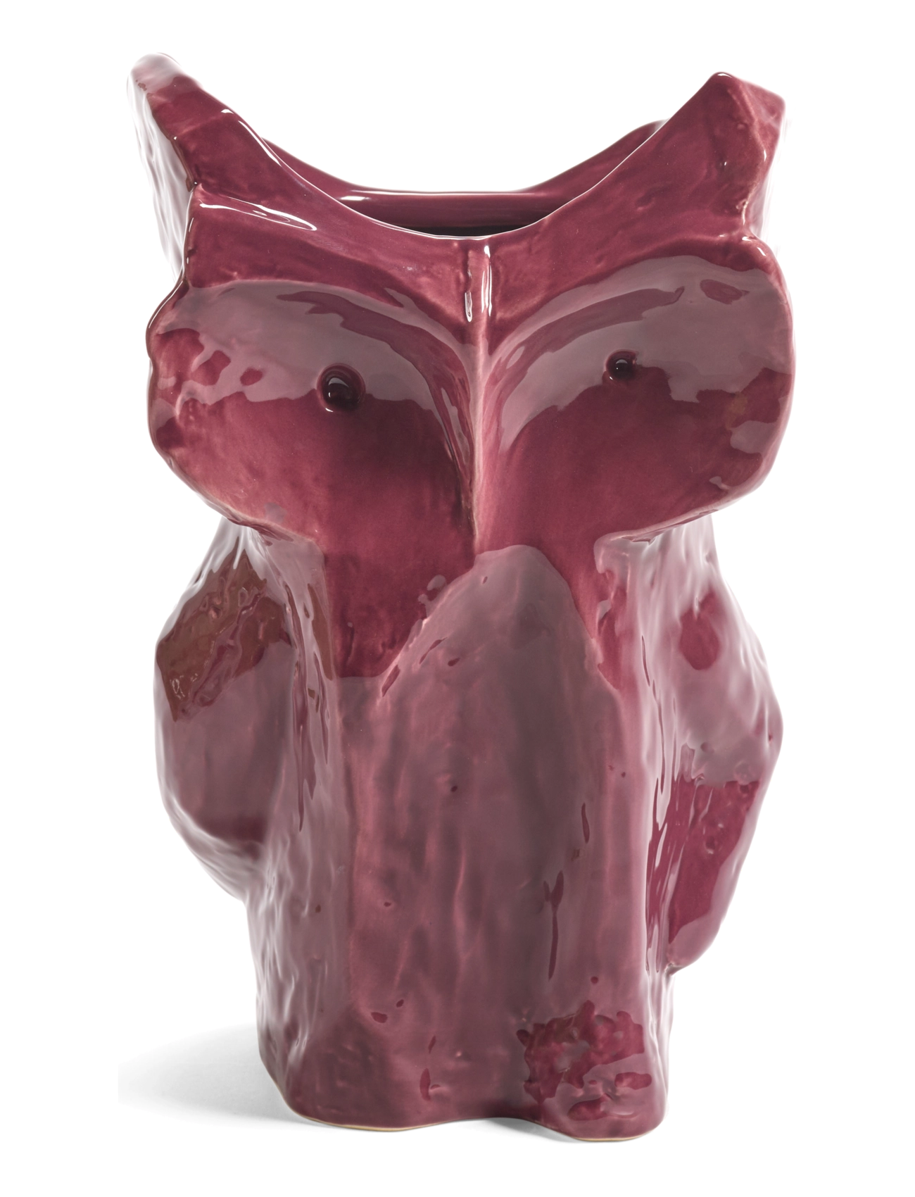 Serax Owl Vase L Aubergine After Midnight, 30 cm, Vases, Burgunderrot - Other Homeware