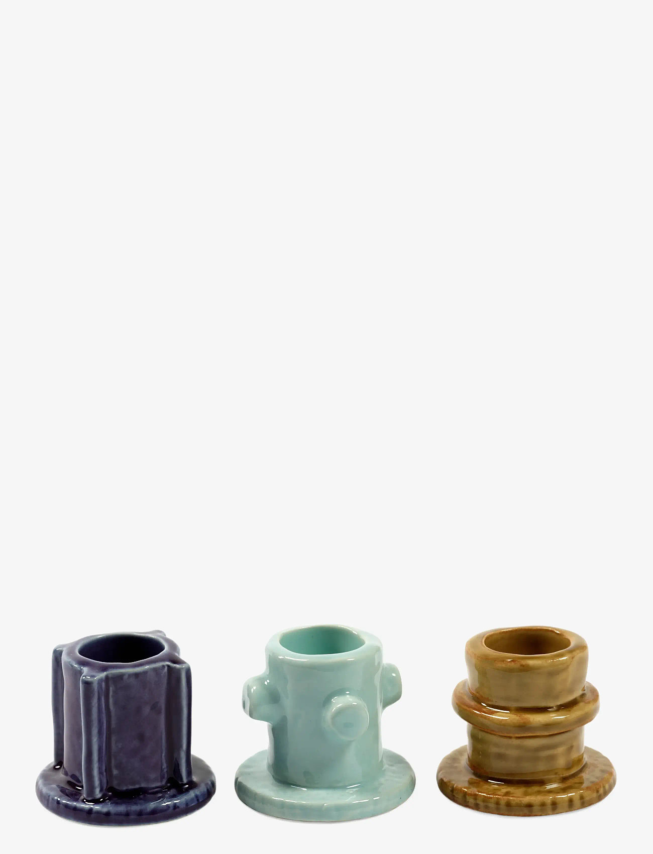 Serax - CANDLE HOLDER 01 GLAZED MOLLY SET/3 - lysestager - mix - 0