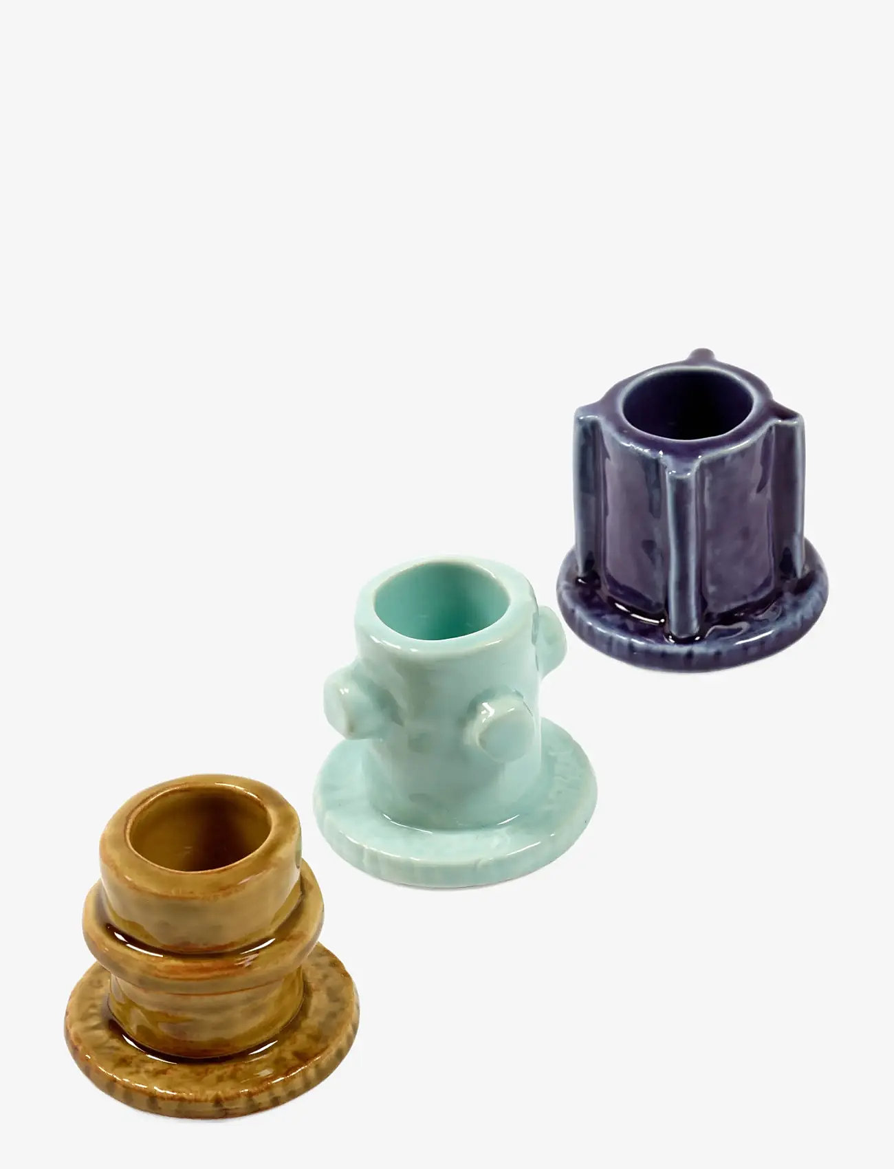 Serax - CANDLE HOLDER 01 GLAZED MOLLY SET/3 - lysestager - mix - 1