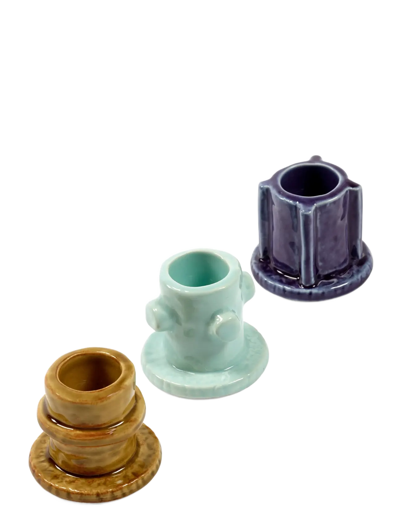 Serax - CANDLE HOLDER 01 GLAZED MOLLY SET/3 - lysestager - mix - 1