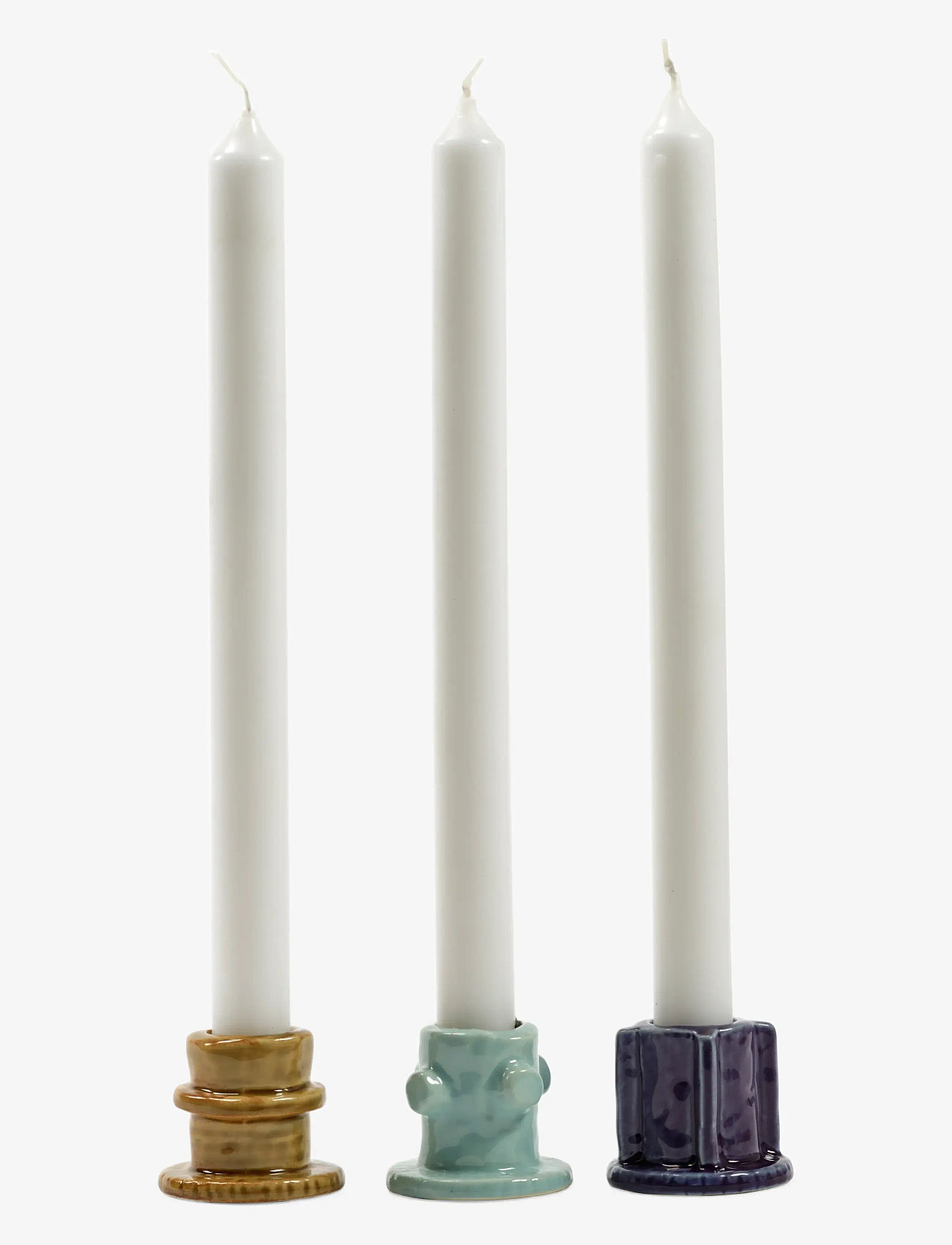 Serax - CANDLE HOLDER 01 GLAZED MOLLY SET/3 - lysestager - mix - 2