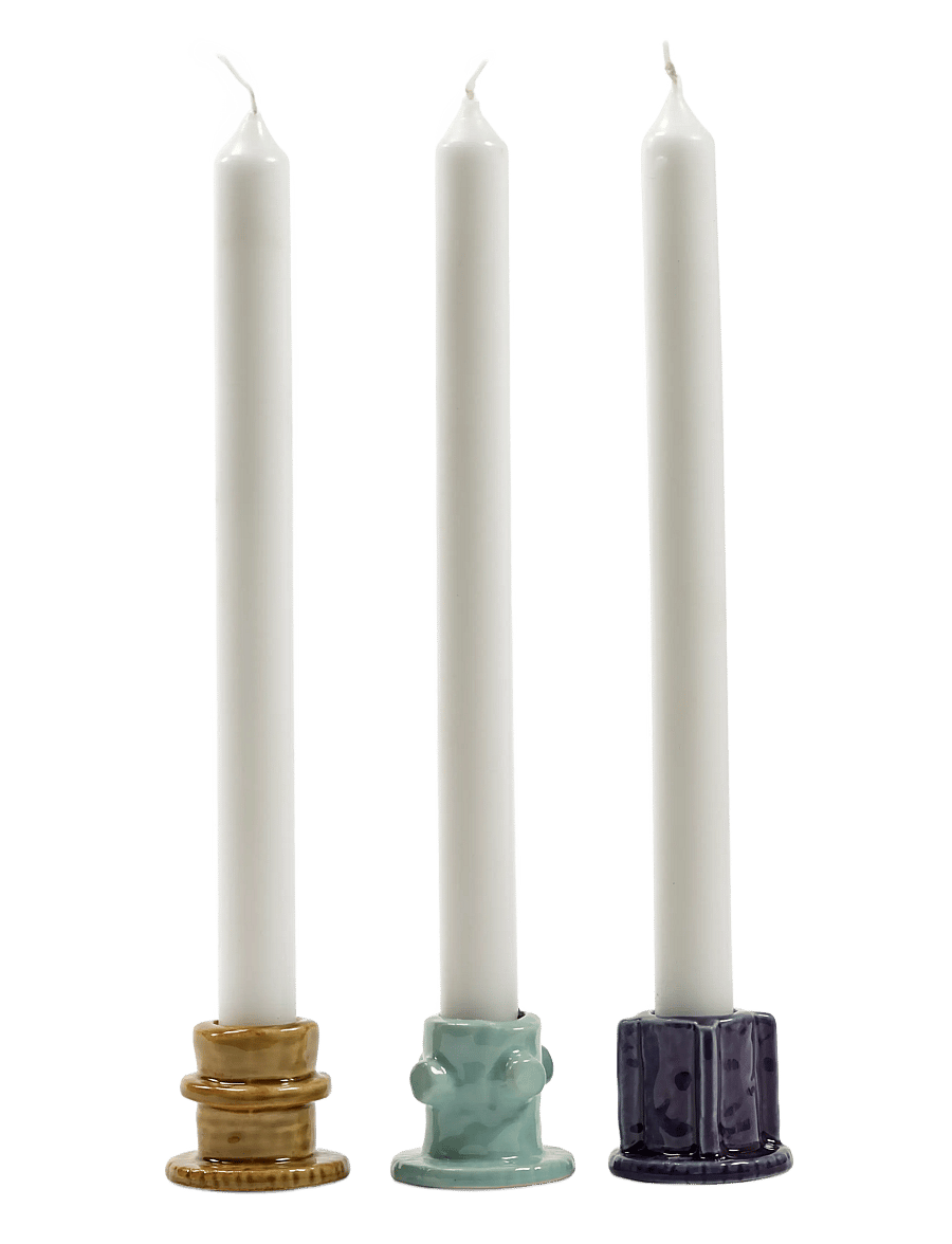Serax - CANDLE HOLDER 01 GLAZED MOLLY SET/3 - küünlajalad - mix - 2