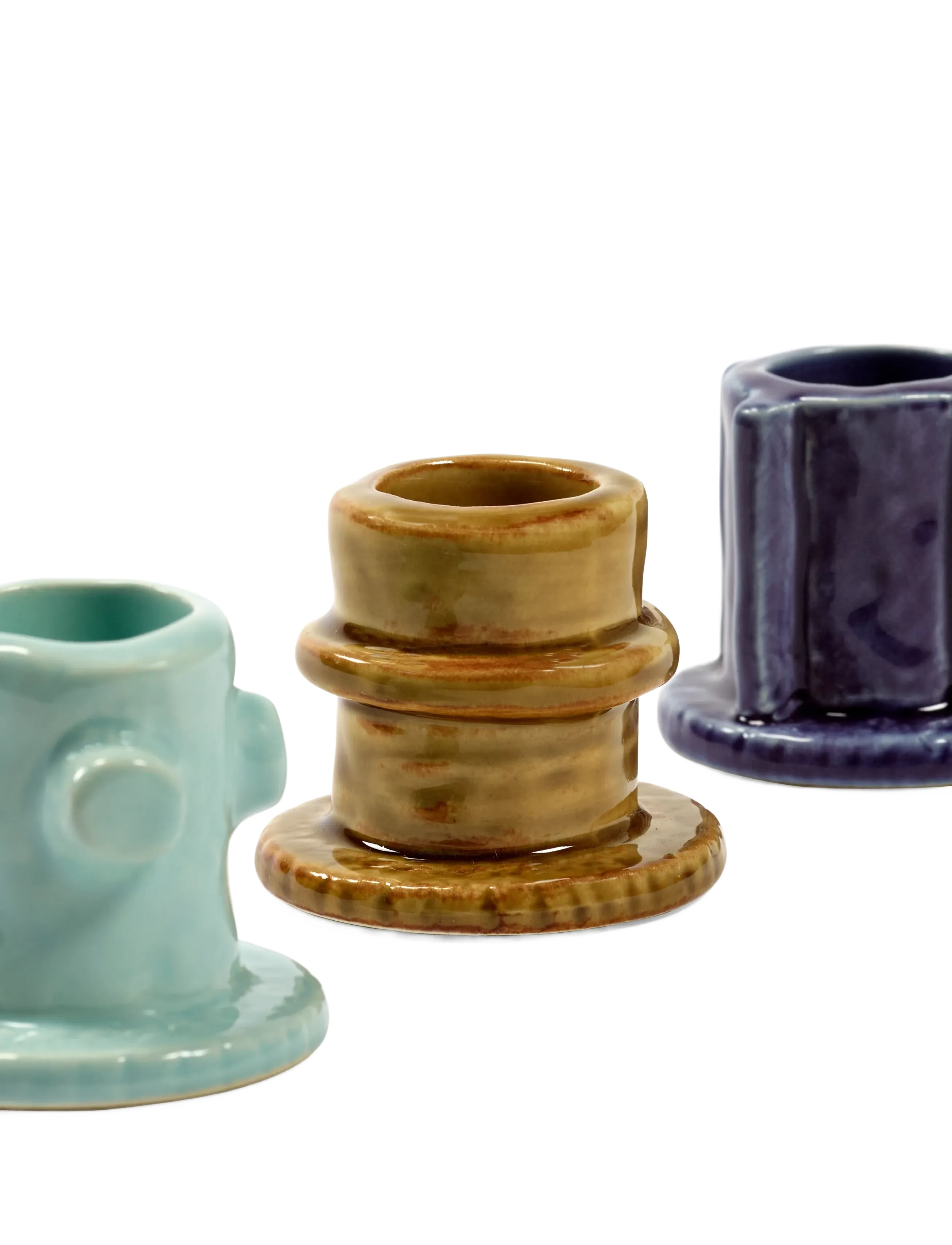 Serax - CANDLE HOLDER 01 GLAZED MOLLY SET/3 - lysestager - mix - 3