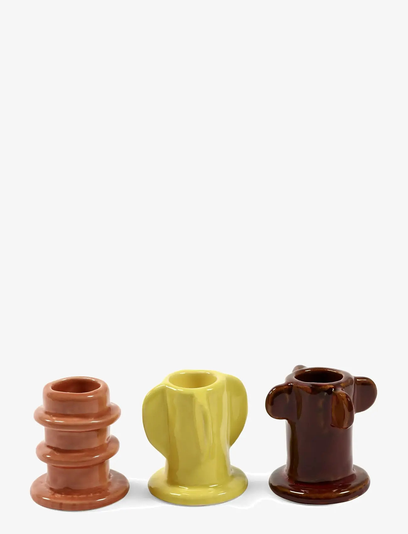 Serax - CANDLE HOLDER 02 GLAZED MOLLY SET/3 - küünlajalad - mix - 1
