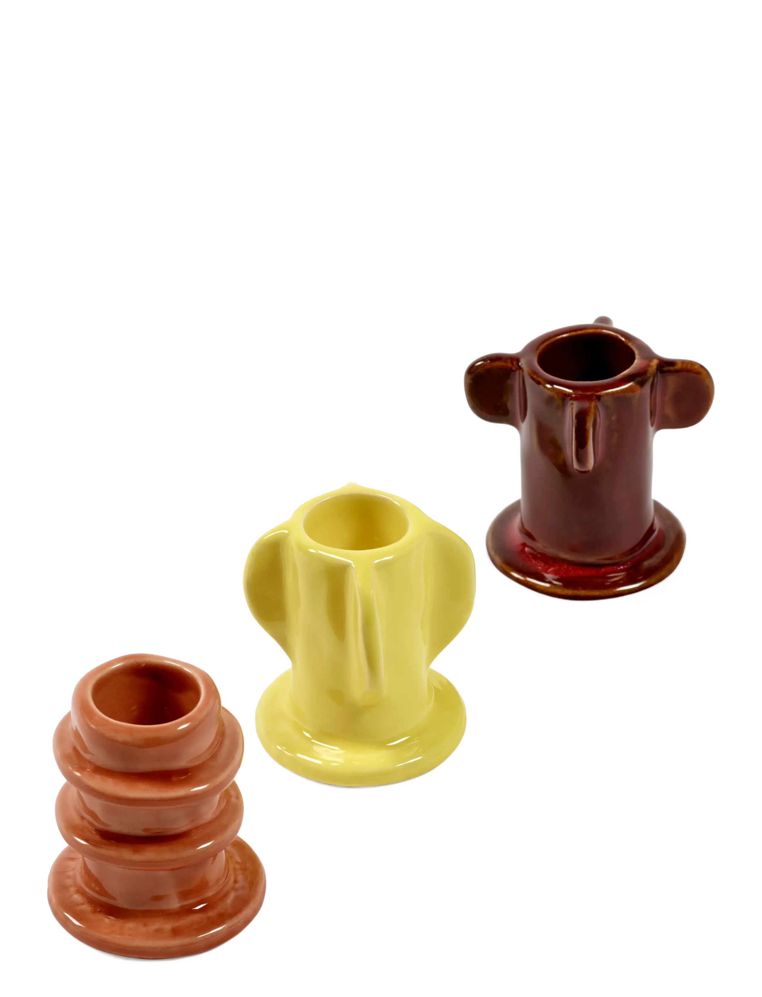 Serax - CANDLE HOLDER 02 GLAZED MOLLY SET/3 - ljusstakar - mix - 2