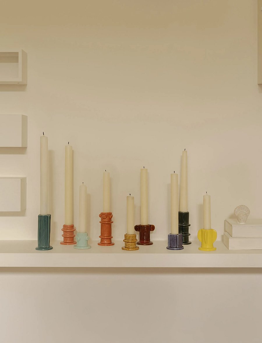 Serax - CANDLE HOLDER 02 GLAZED MOLLY SET/3 - küünlajalad - mix - 4