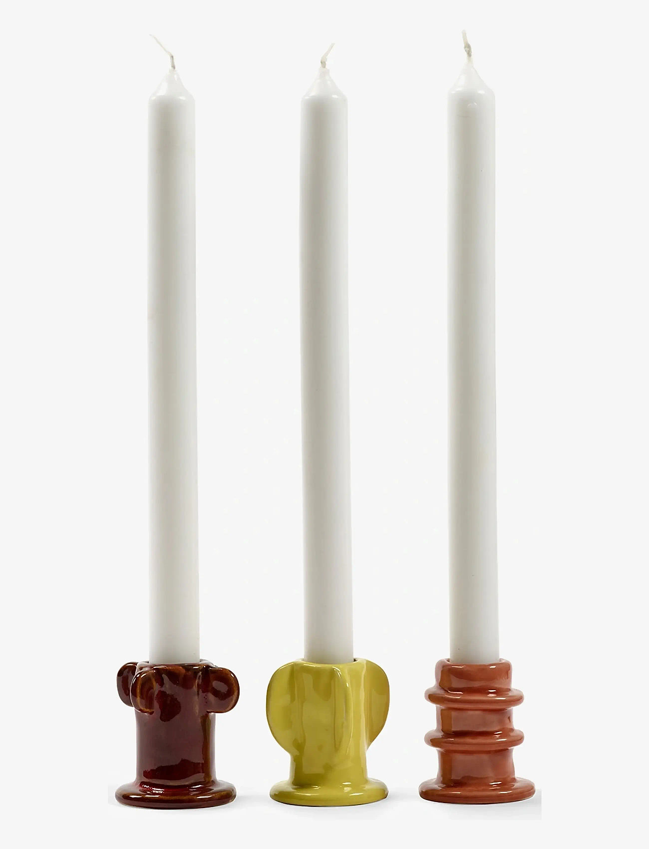 Serax - CANDLE HOLDER 02 GLAZED MOLLY SET/3 - küünlajalad - mix - 3