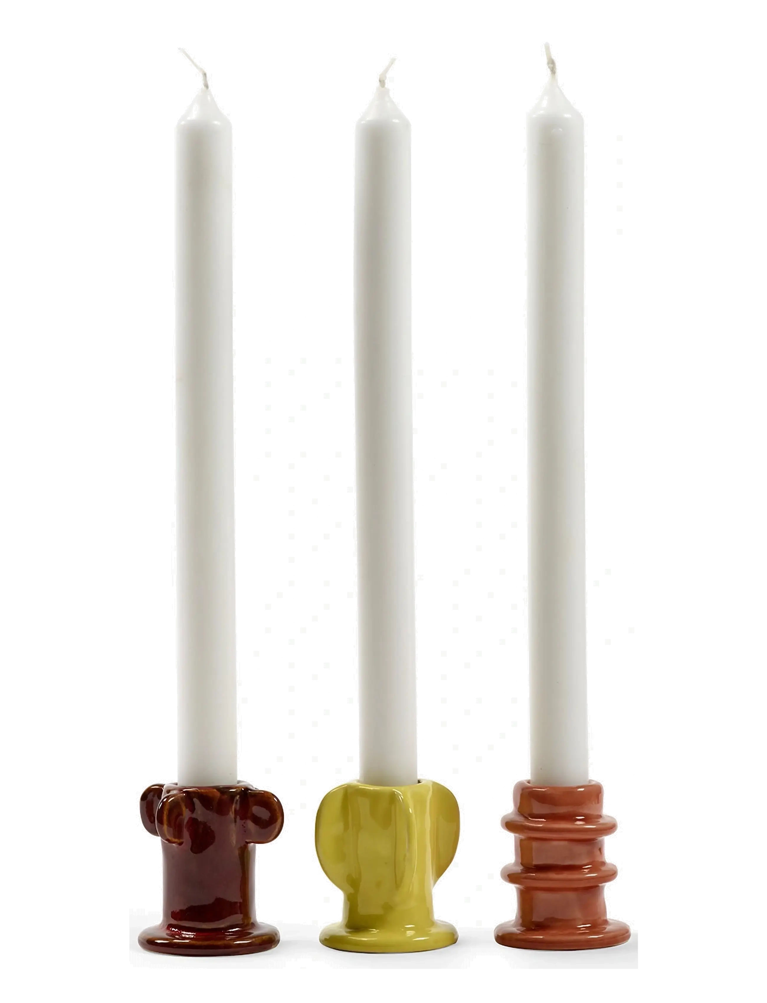Serax - CANDLE HOLDER 02 GLAZED MOLLY SET/3 - ljusstakar - mix - 3