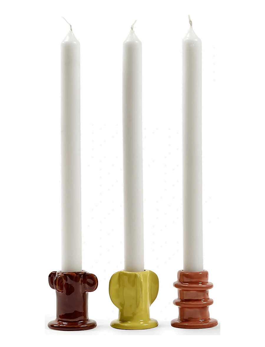Serax - CANDLE HOLDER 02 GLAZED MOLLY SET/3 - küünlajalad - mix - 3
