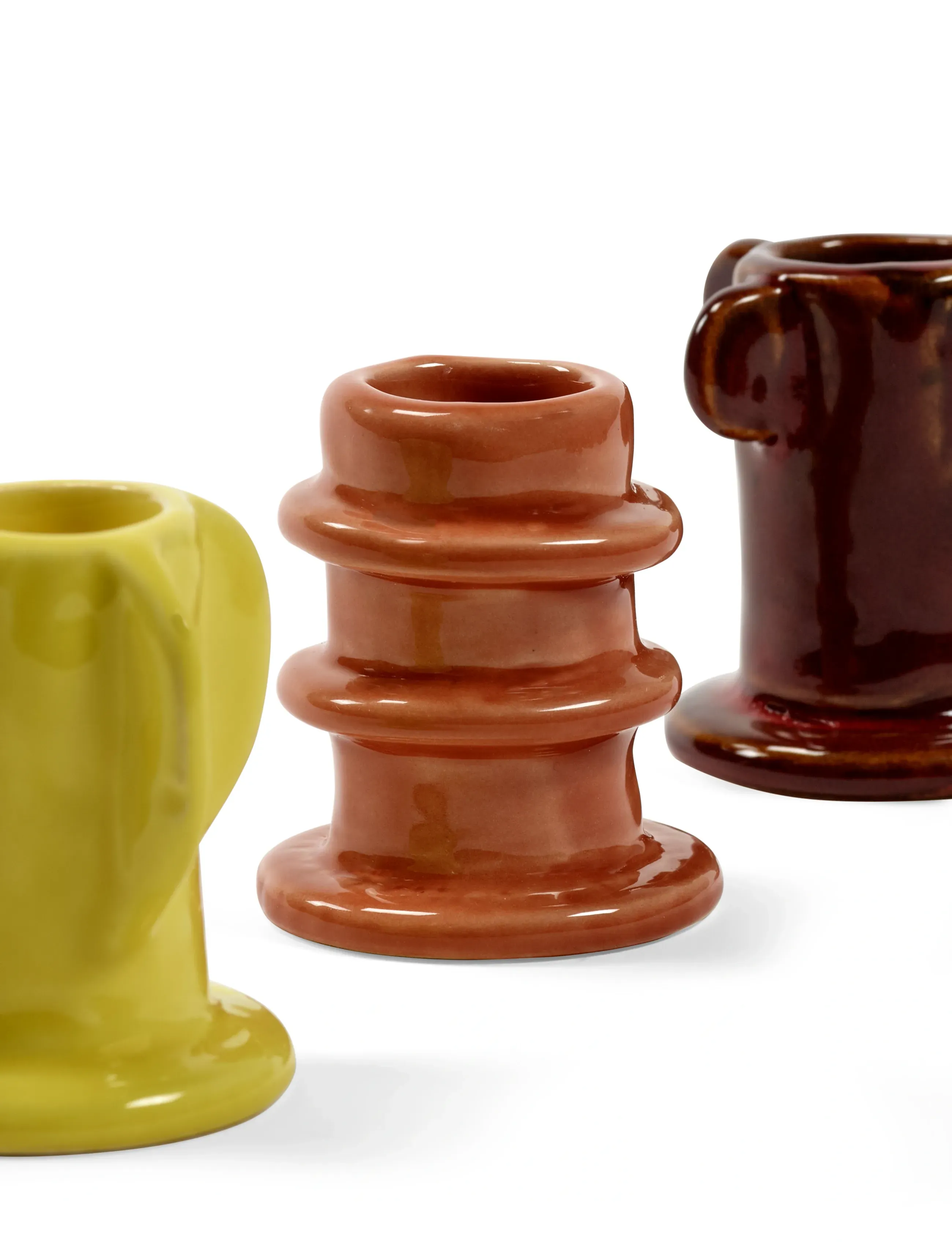 Serax - CANDLE HOLDER 02 GLAZED MOLLY SET/3 - küünlajalad - mix - 5