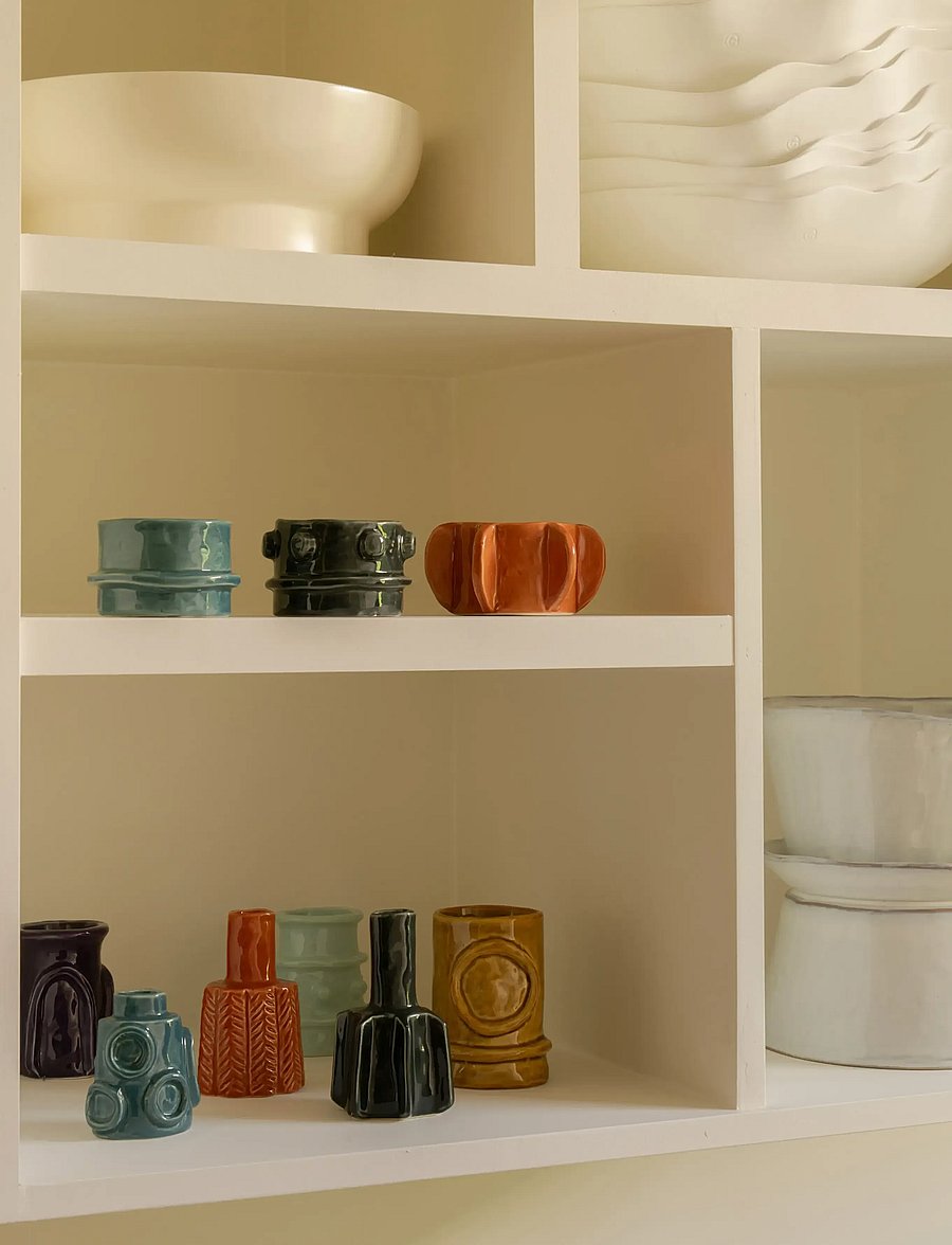 Serax - TEALIGHT HOLDER GLAZED MOLLY SET/3 - Świeczniki tealight - mix - 3