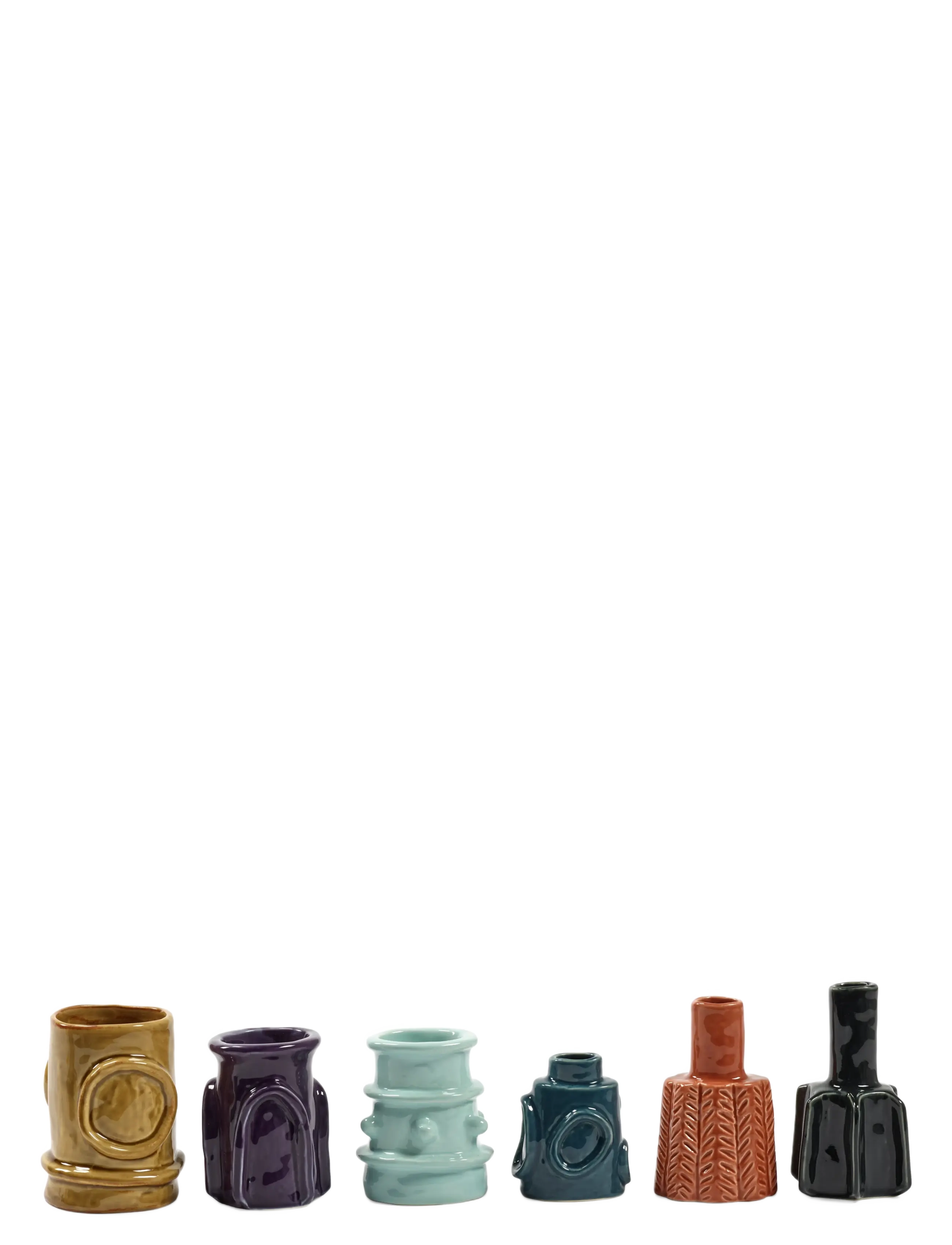 Serax Vase Glazed Molly Set/6, One Size, Vases, Mehrfarbig/gemustert - Other Homeware