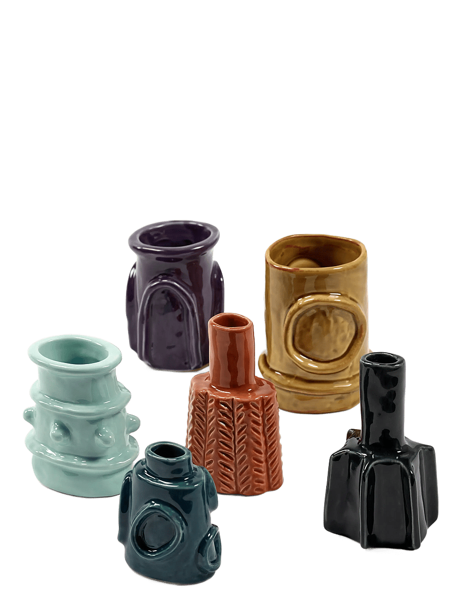 Serax - VASE GLAZED MOLLY SET/6 - maljakot - mix - 1