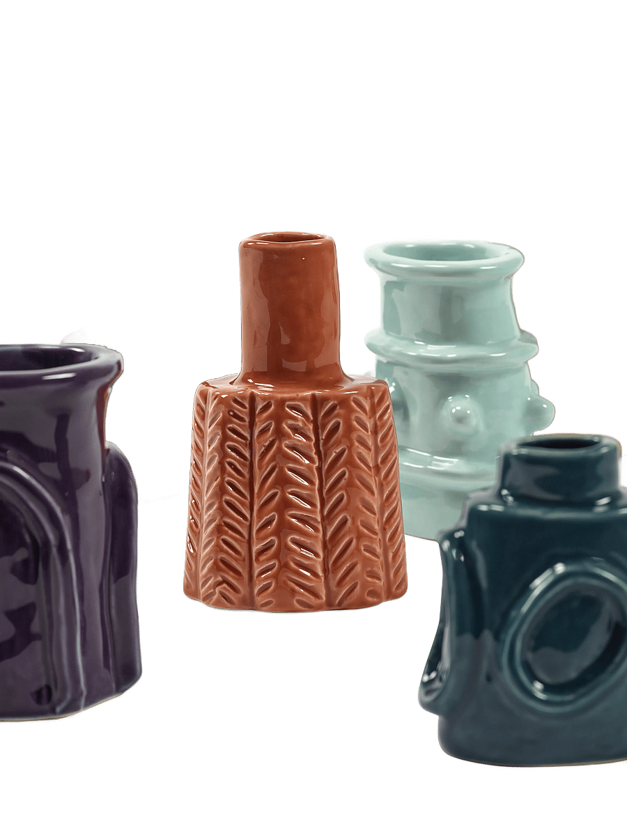 Serax - VASE GLAZED MOLLY SET/6 - maljakot - mix - 2
