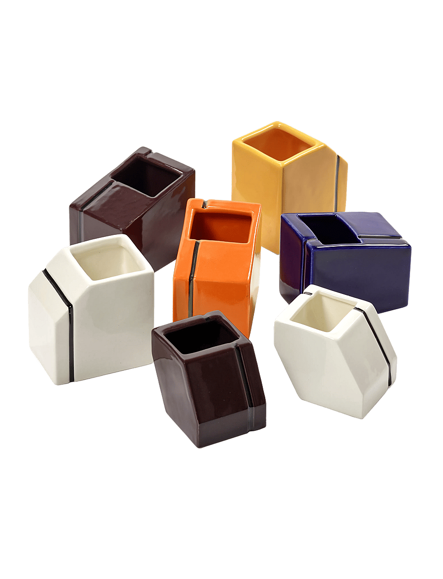 Serax - VASE MINI BURGUNDY SILOS SET/3 - vāzes - blue - 3
