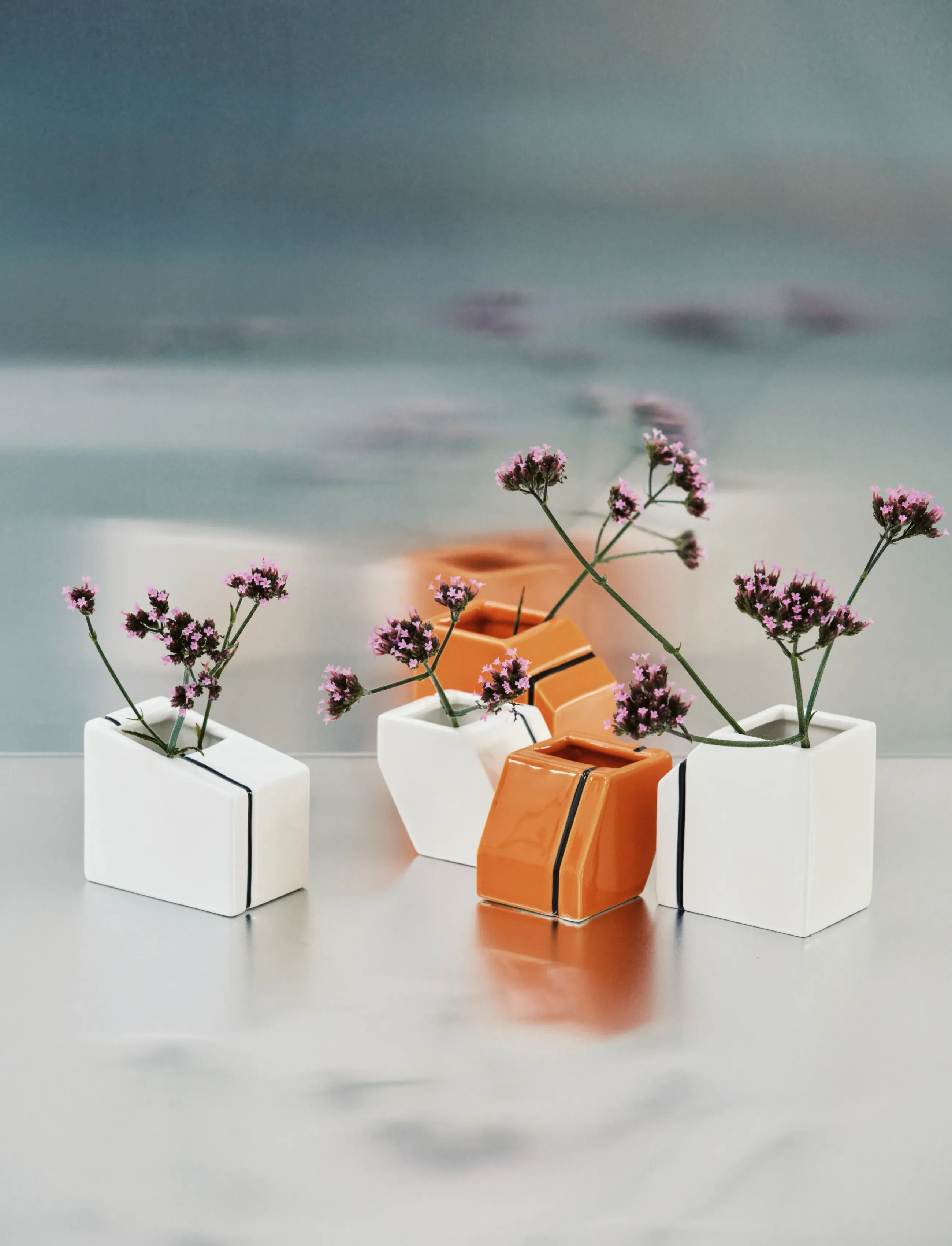 Serax Vase Mini Burgundy Silos Set/3, One Size, Orange, Vases > Other Vases, Unisex