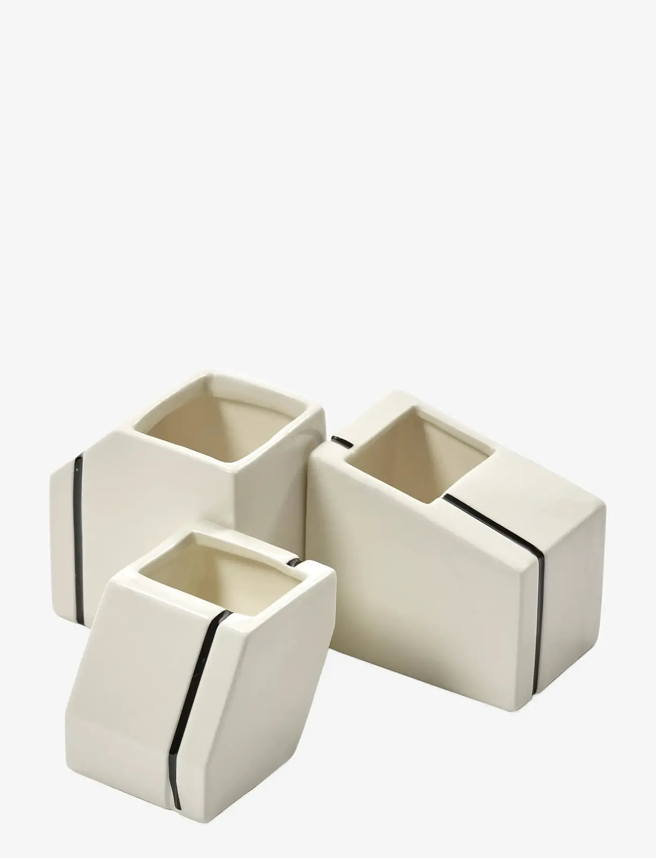 Serax - VASE MINI BLUE SILOS SET/3 - vases - white - 1