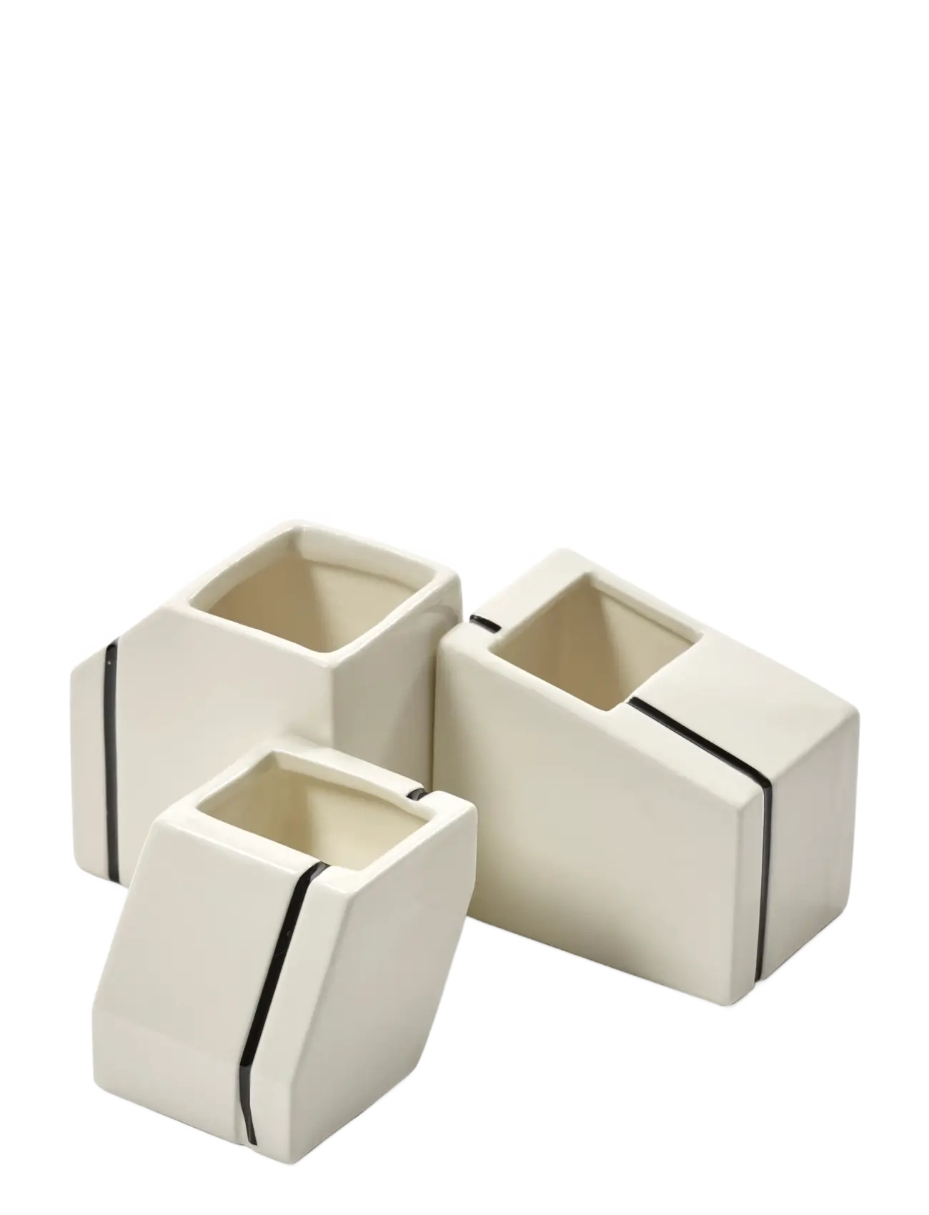 Serax - VASE MINI BURGUNDY SILOS SET/3 - vases - white - 2