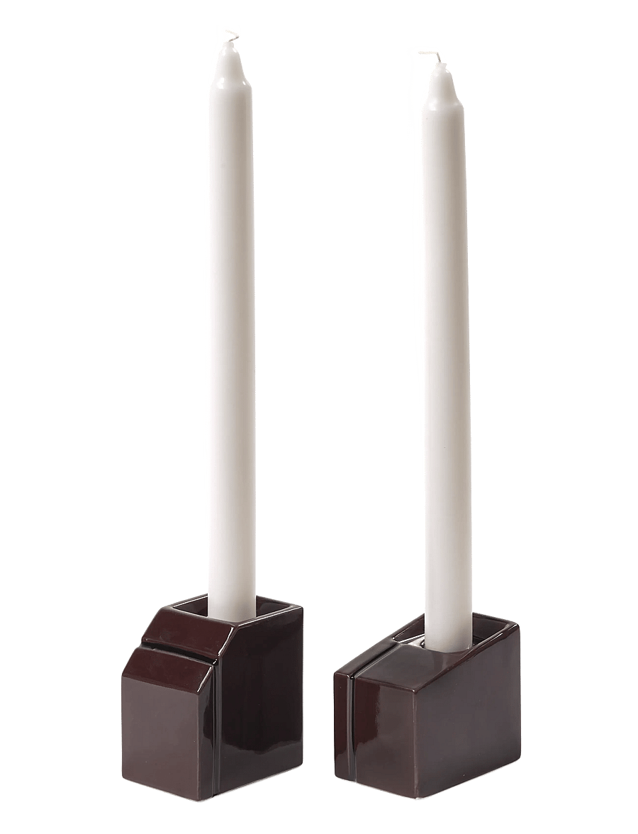 Serax - CANDLE HOLDER WHITE SILOS SET/2 - küünlajalad - red - 2