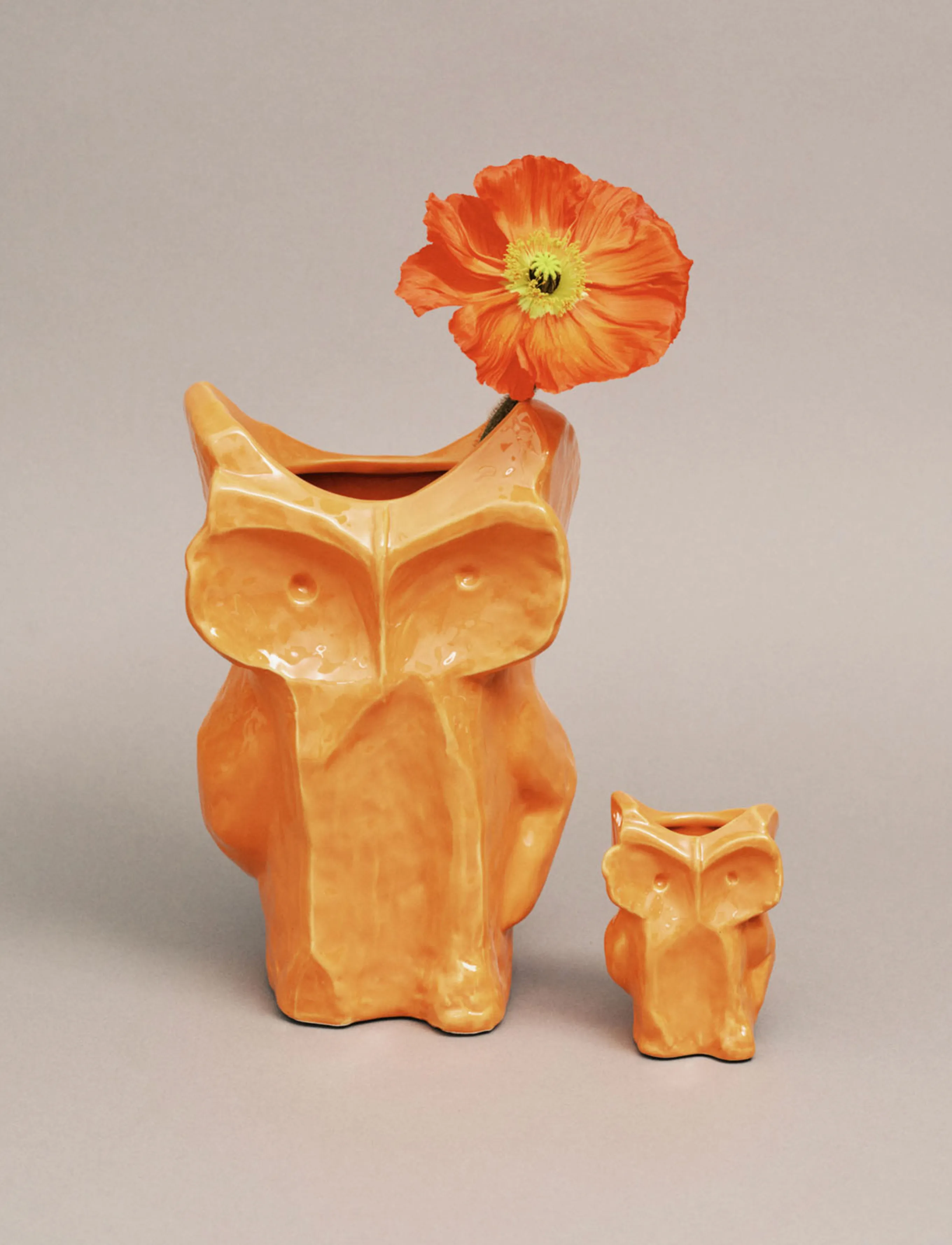 Serax Owl Vase Xs Aubergine After Midnight, One Size, Orange, Vases > Other Vases, Unisex