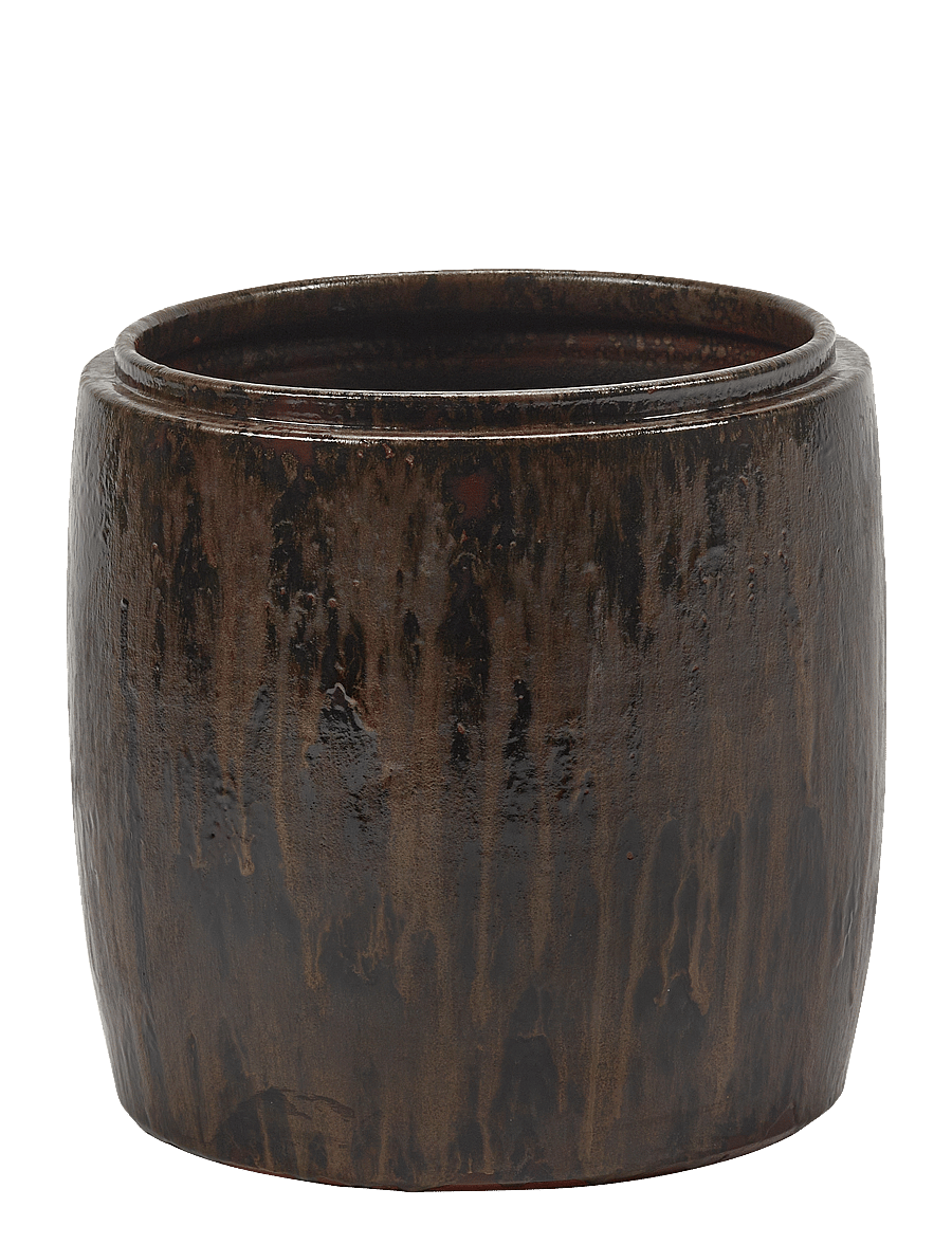 Serax - FLOWER POT XS MYSTIQUE DARK BROWN - puķu podi - brown - 0