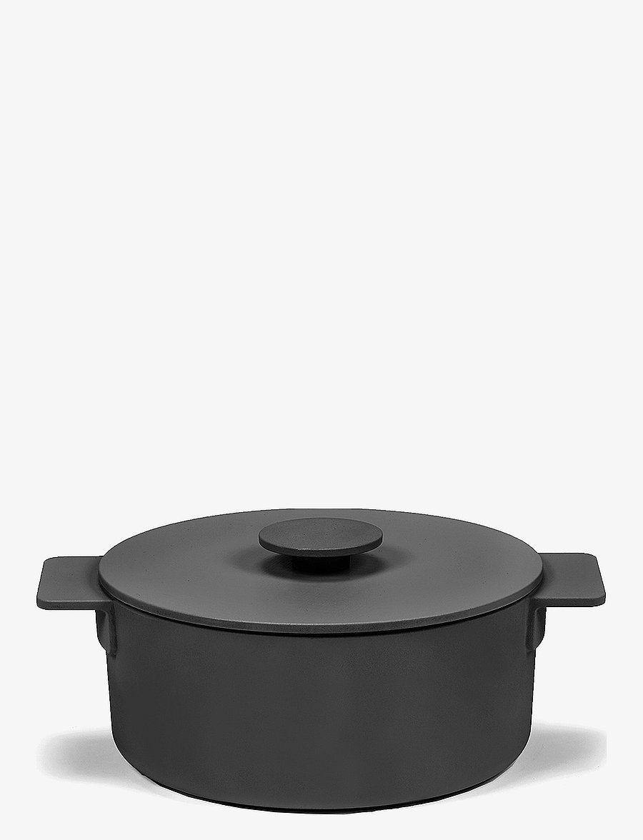 Serax - POT ENAMEL CAST IRON D20 SURFACE BY SERGIO HERMAN - gusseisen töpfe - black - 1