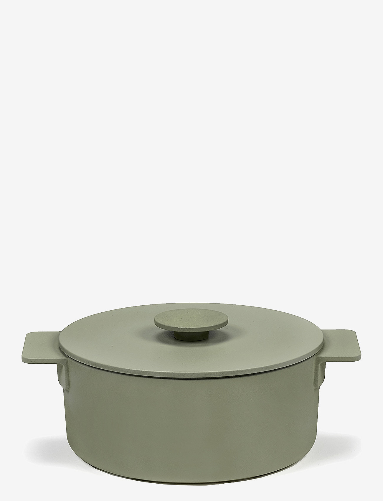 Serax - POT ENAMEL CAST IRON D20 SURFACE BY SERGIO HERMAN - støbejernsgryde - green - 0