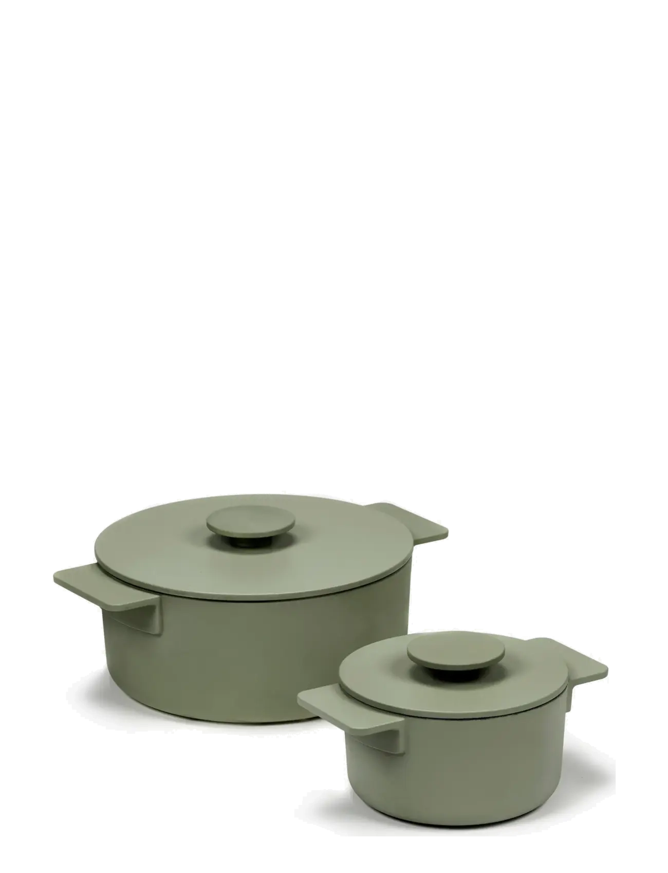Serax - POT ENAMEL CAST IRON D20 SURFACE BY SERGIO HERMAN - gusseisen töpfe - green - 2