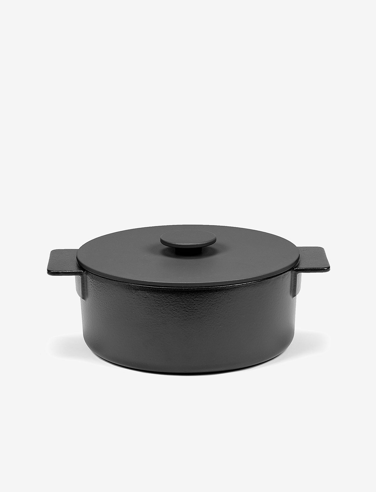 Serax - POT ENAMEL CAST IRON D26 SURFACE BY SERGIO HERMAN - malmist potid - black - 0