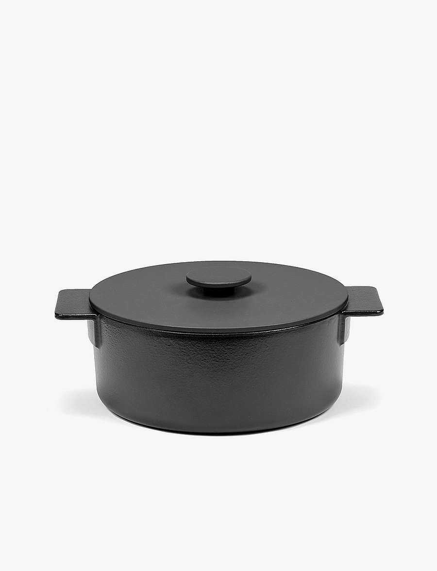 Serax - POT ENAMEL CAST IRON D26 SURFACE BY SERGIO HERMAN - gusseisen töpfe - black - 1