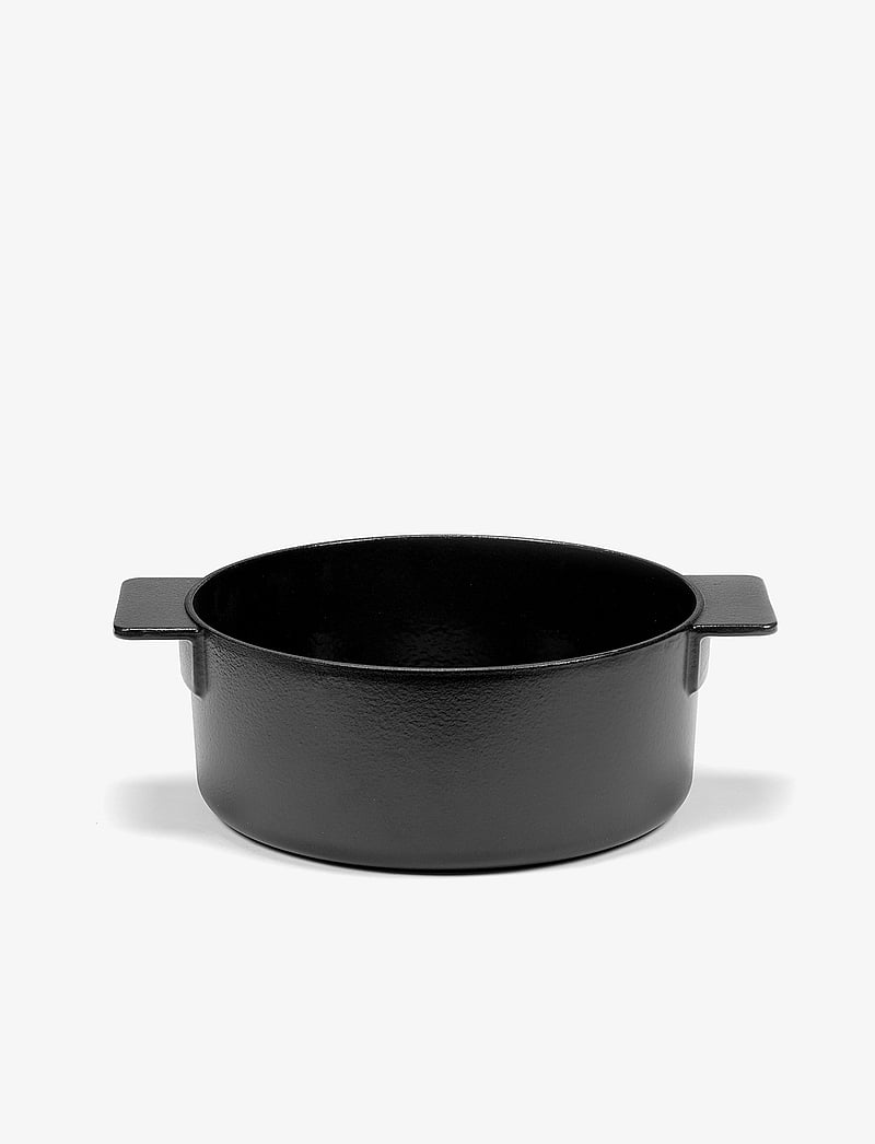 Serax - POT ENAMEL CAST IRON D26 SURFACE BY SERGIO HERMAN - malmist potid - black - 1