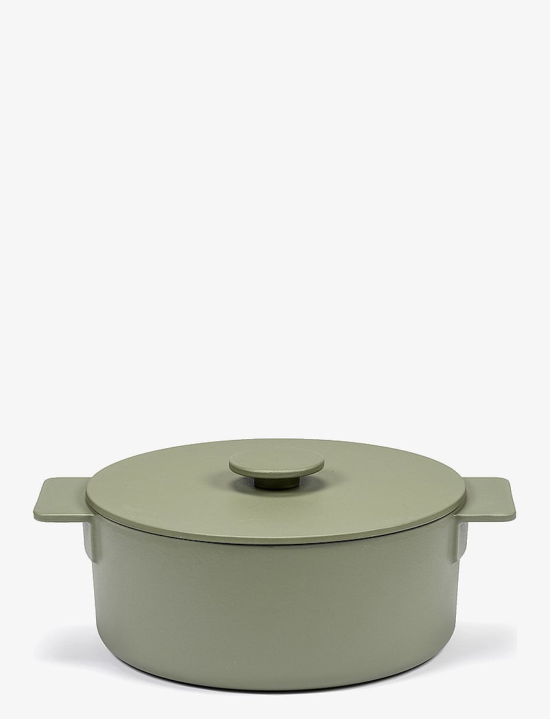 Serax - POT ENAMEL CAST IRON D26 SURFACE BY SERGIO HERMAN - malmist potid - green - 0