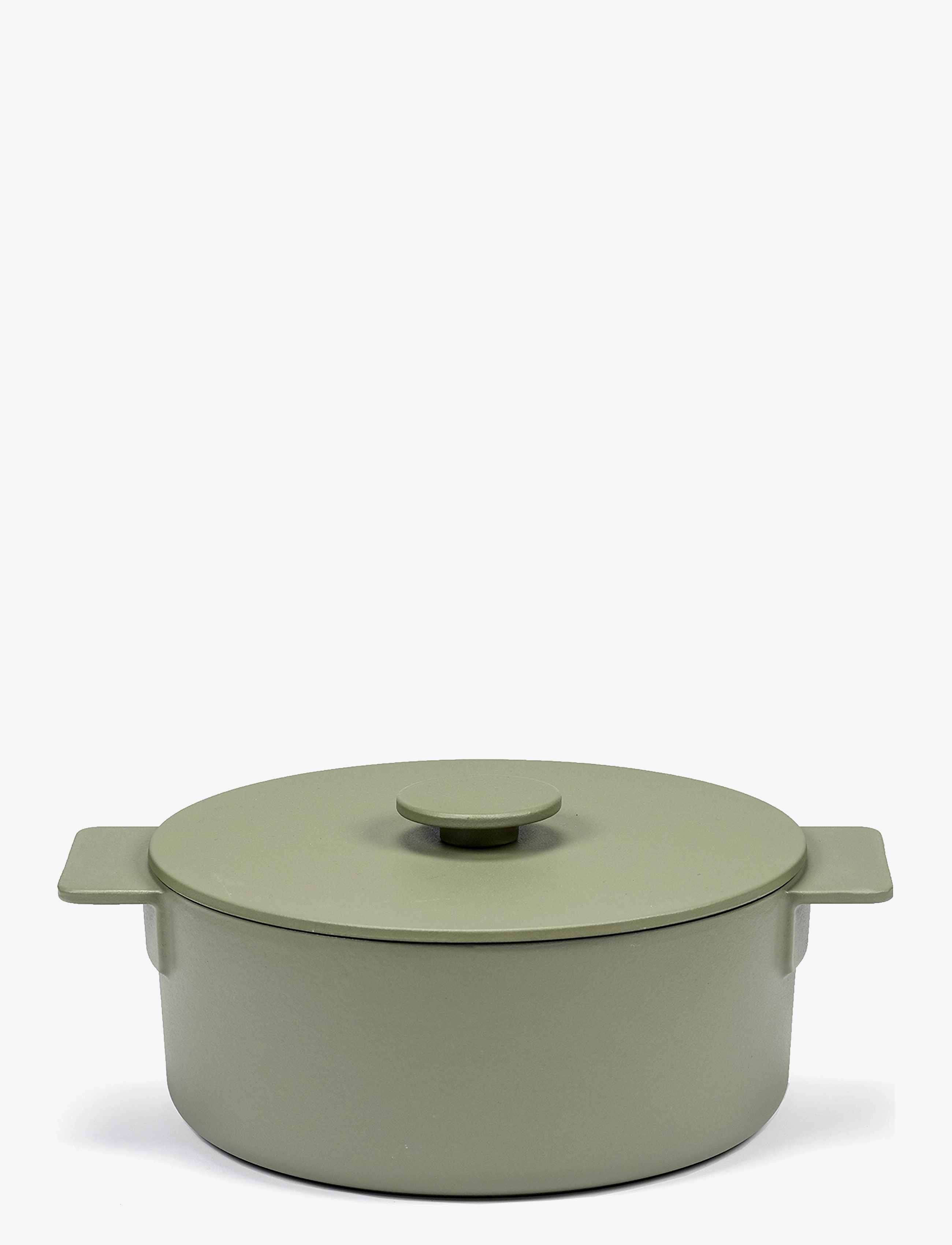 Serax - POT ENAMEL CAST IRON D26 SURFACE BY SERGIO HERMAN - gusseisen töpfe - green - 1
