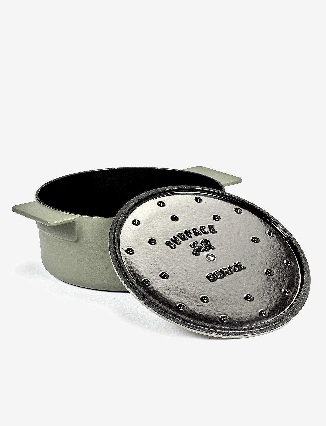 Serax - POT ENAMEL CAST IRON D26 SURFACE BY SERGIO HERMAN - malmist potid - green - 1