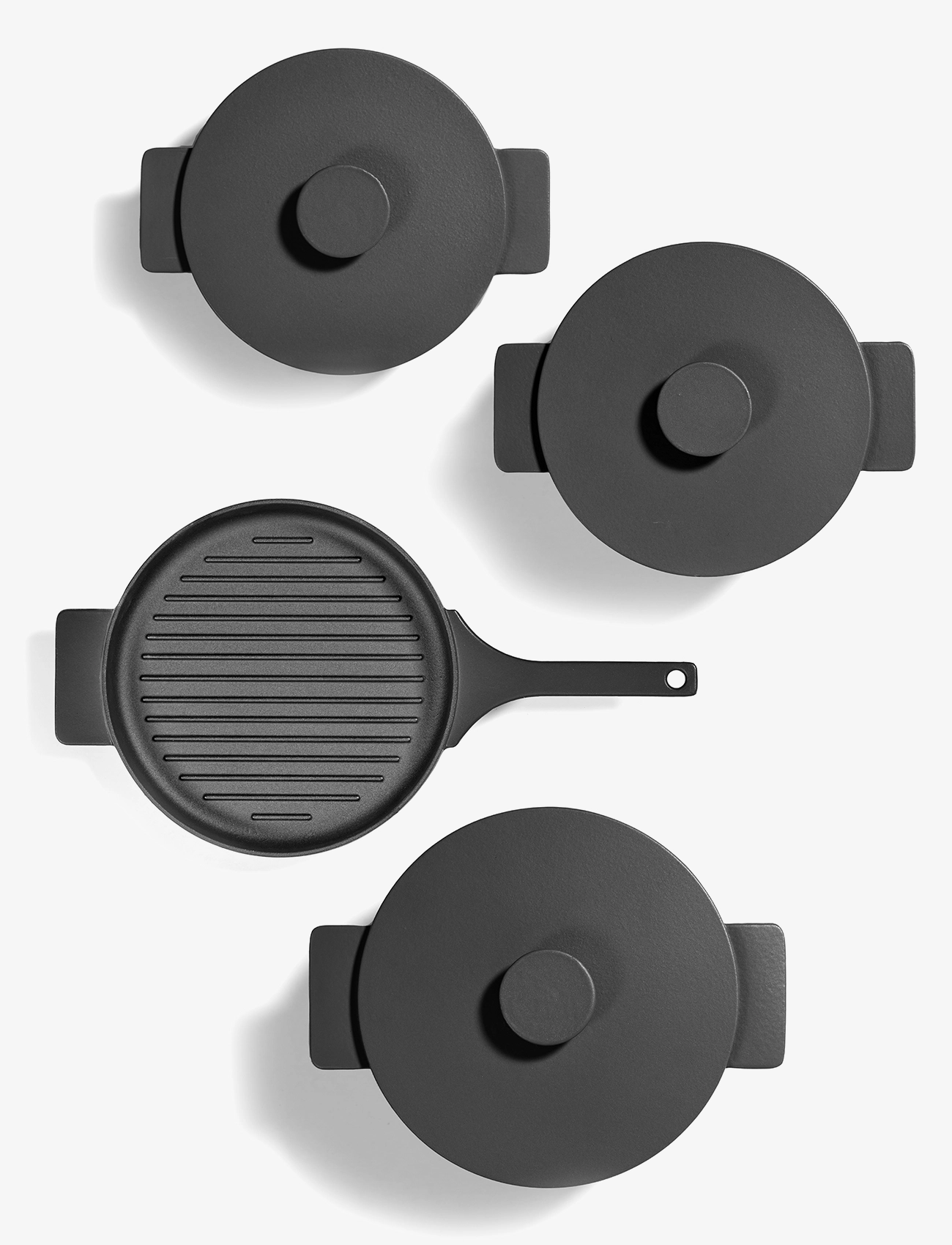 Serax - GRILLPAN ENAMEL CAST IRON SURFACE BY SERGIO HERMAN - praepannid ja pannid - black - 3