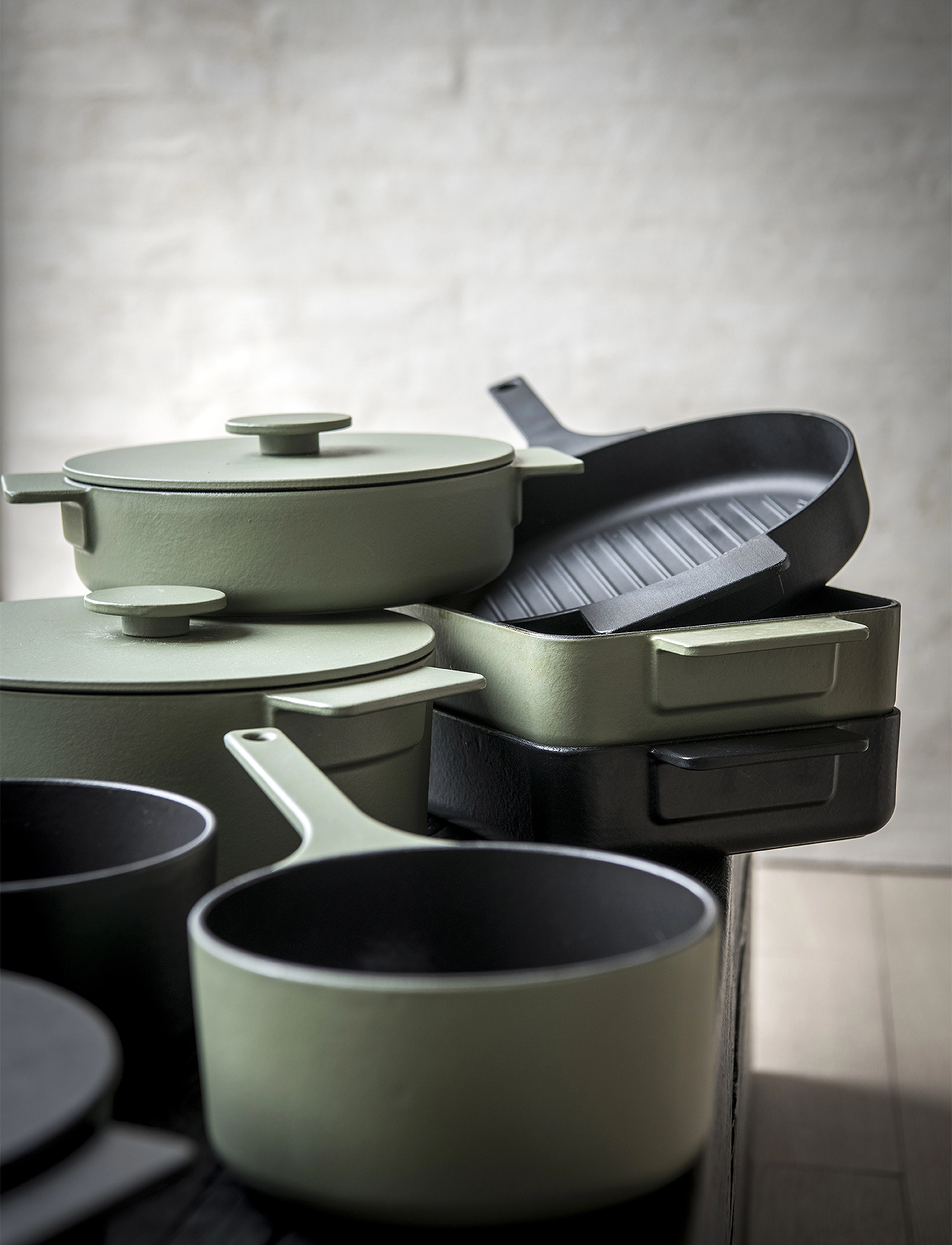 Serax - GRILLPAN ENAMEL CAST IRON SURFACE BY SERGIO HERMAN - paistinpannut - green - 5