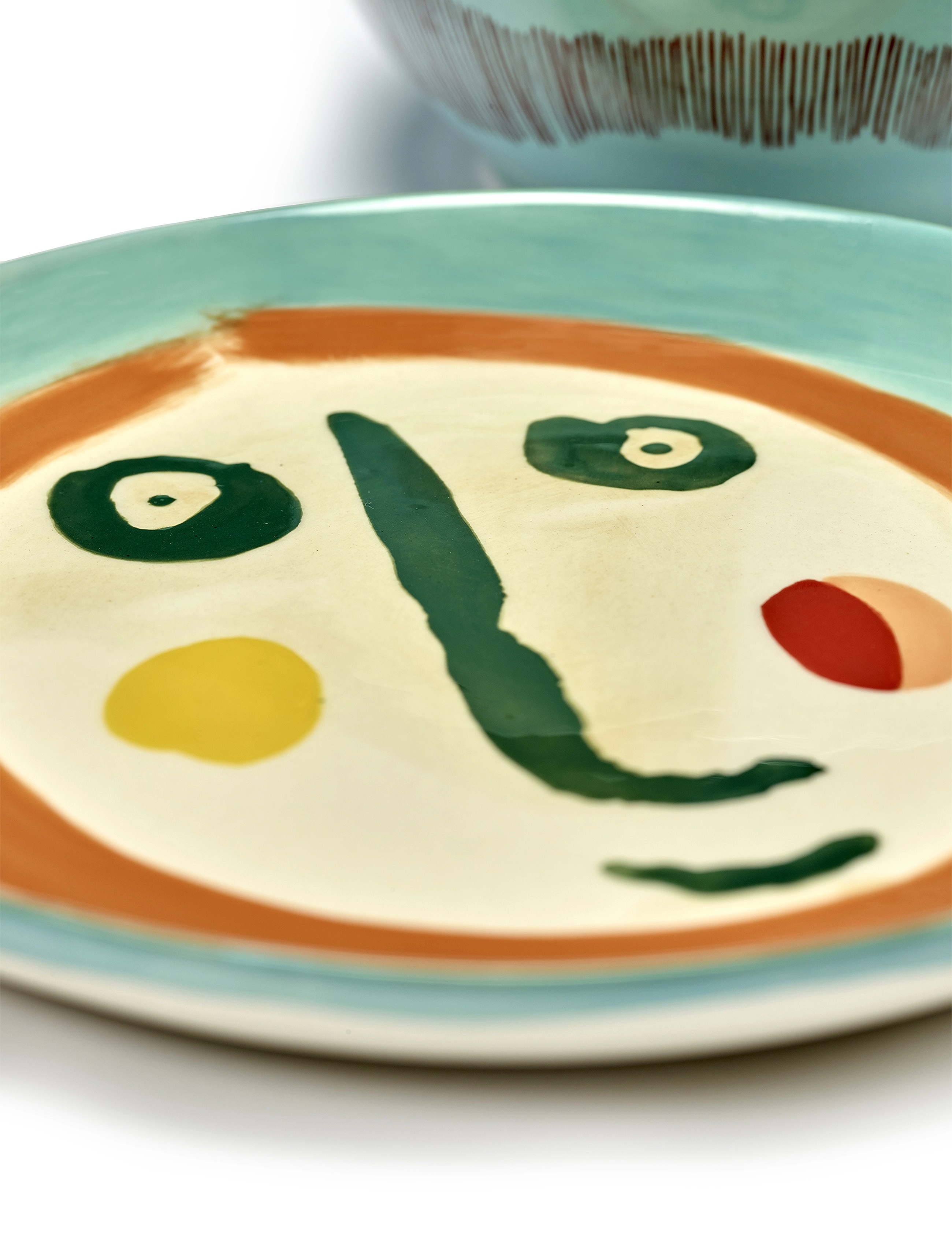 Serax Plate S Face 2 Feast By Ottolenghi Set/2, Ø 19 cm, Plates, Mehrfarbig/gemustert - Small Homeware