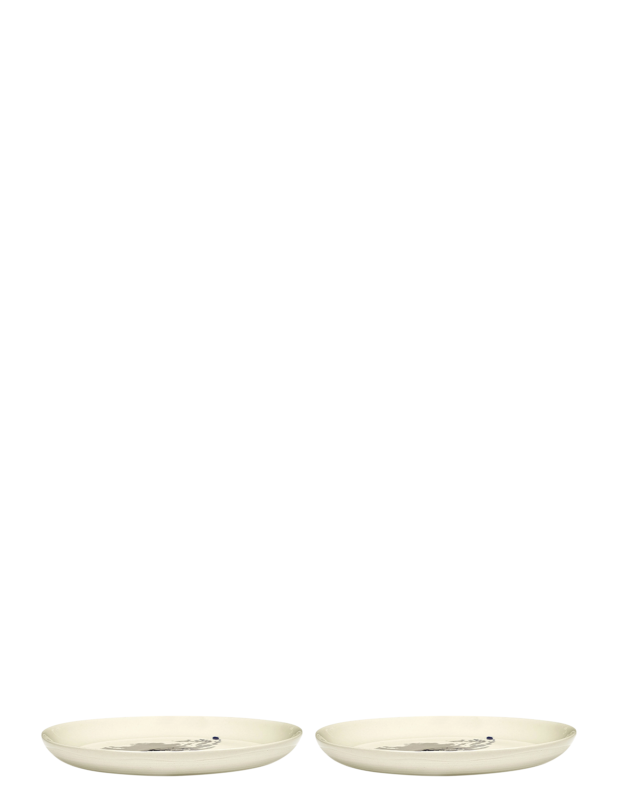 PLATE S WHITE ARTICHOKE BLUE FEAST BY OTTOLENGHI SET/2 - WHITE