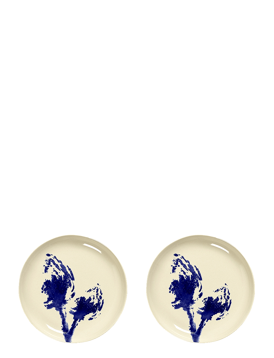 Serax - PLATE S WHITE ARTICHOKE BLUE FEAST BY OTTOLENGHI SET/2 - väikesed taldrikud - white - 1
