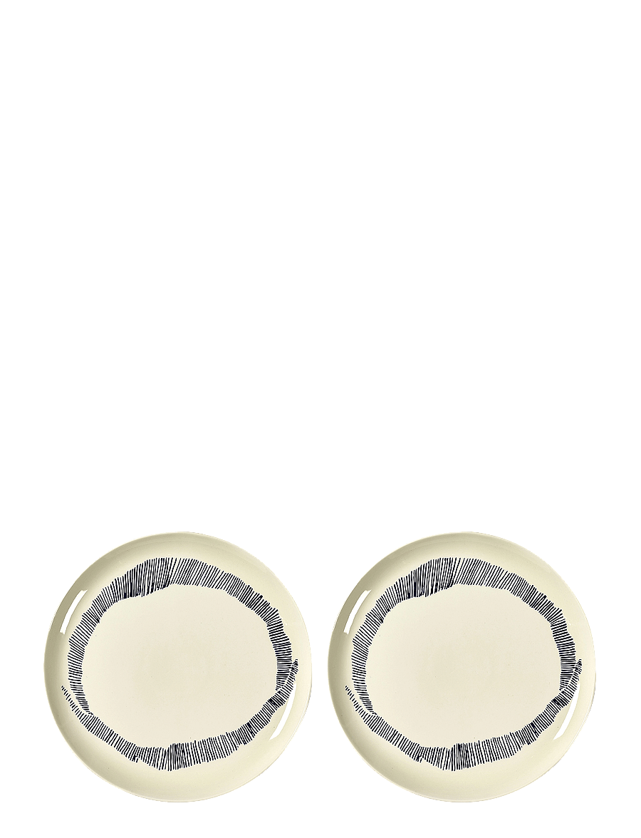 Serax - PLATE L WHITE SWIRL-STRIPES BLUE FEAST BY OTTOLENGHI SET/2 - praetaldrikud - white - 1