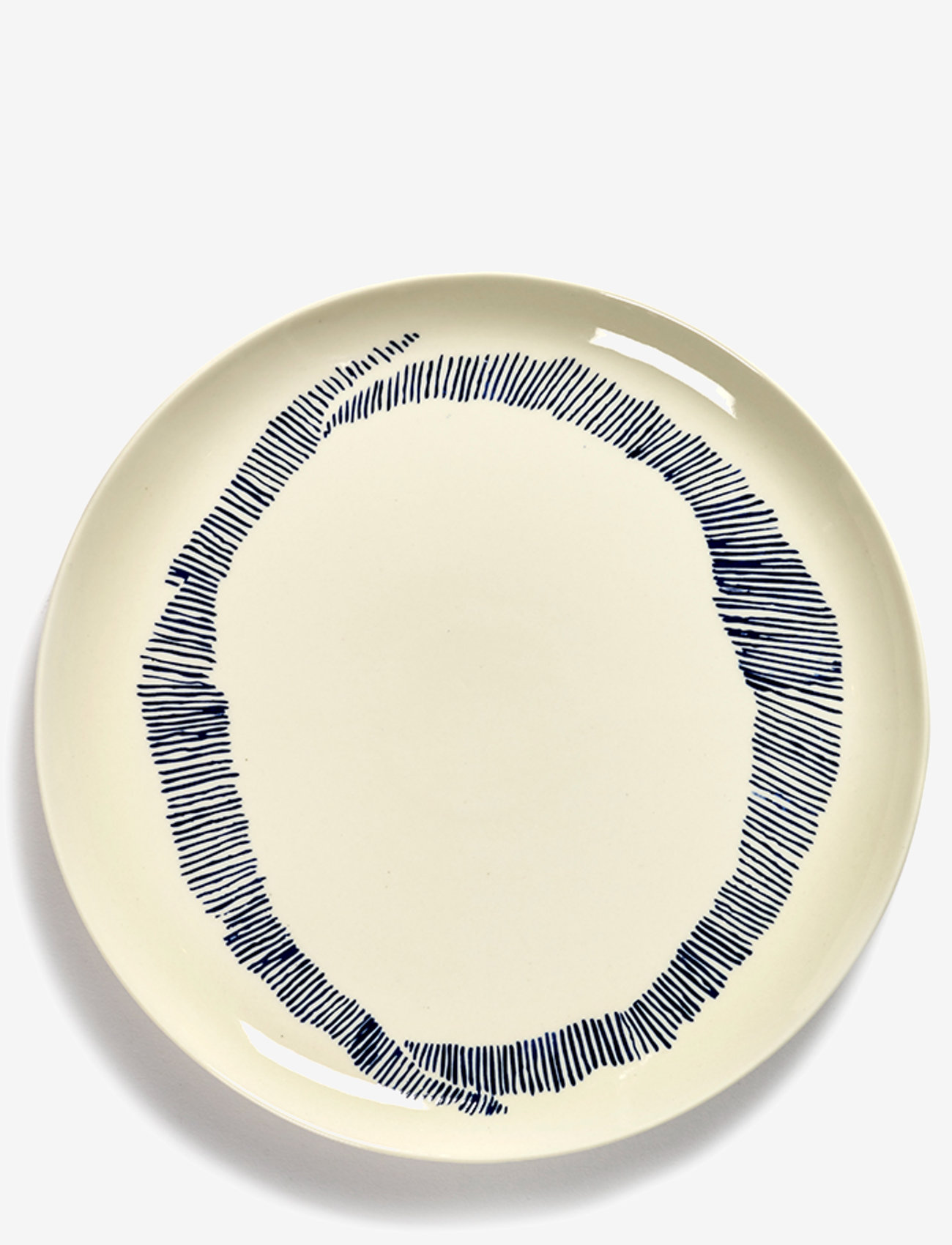 Serax - PLATE L WHITE SWIRL-STRIPES BLUE FEAST BY OTTOLENGHI SET/2 - speiseteller - white - 2
